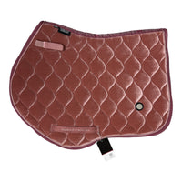 Harrison Howard Velvet Close Contact Saddle Pad - Salmon Pink  NEW