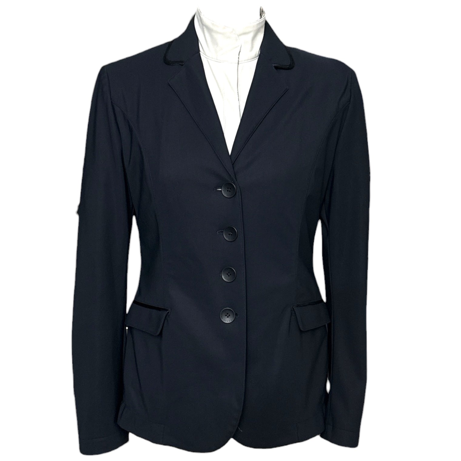 Grand Prix Women's 4 Button Tech Show Coat - Black S/ ize 42 (US 10)