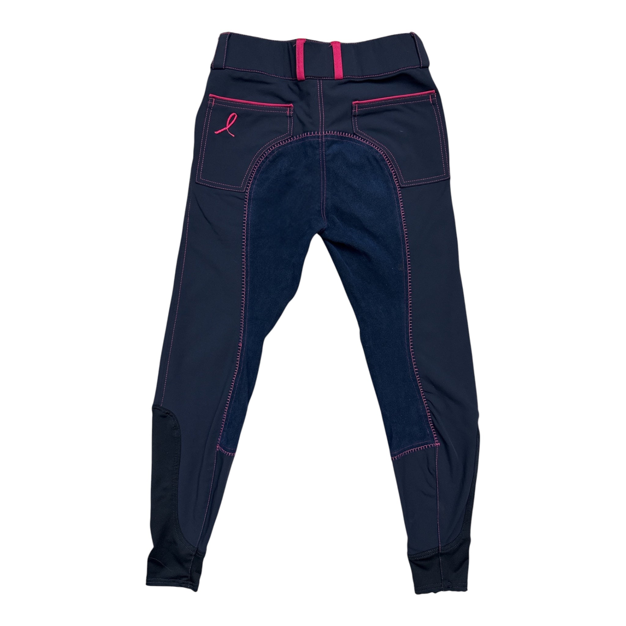 SmartPak Piper Evolution Full Seat Breeches / Navy with Pink - Size US 24