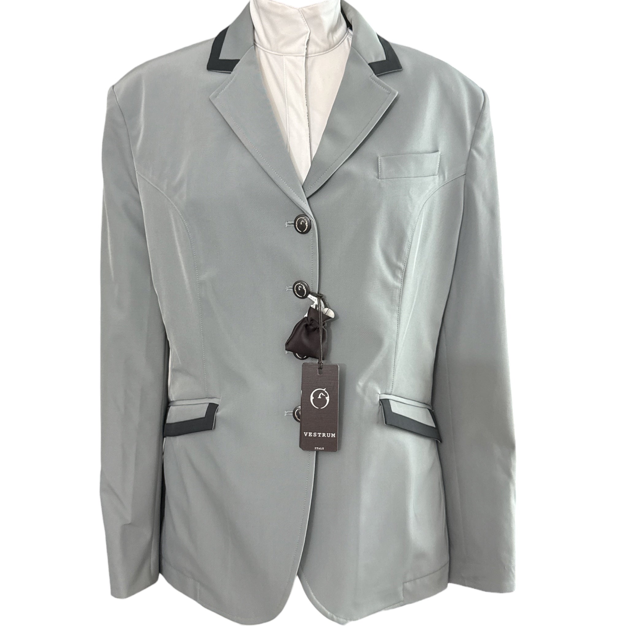 Vestrum Women's Evilard Show Coat - Light Grey/ Grey - Size IT 50 (US 14)  NEW