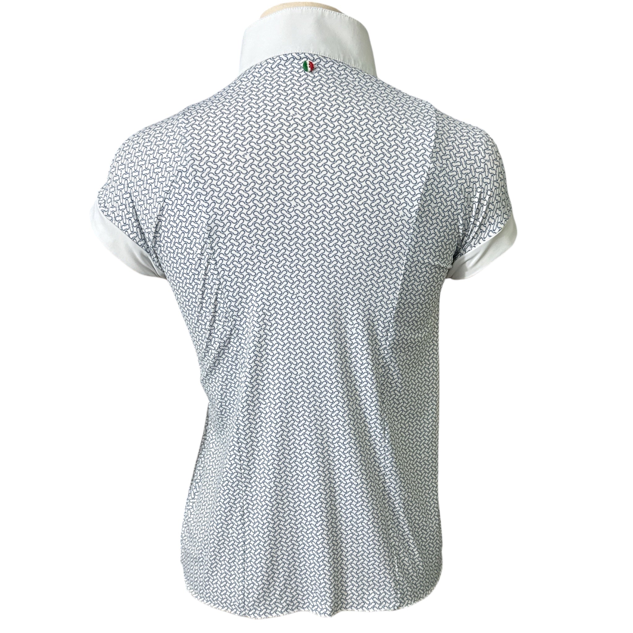 For Horses Woman's Aria Show Shirt - Navy Bit White / Size Small