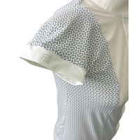For Horses Woman's Aria Show Shirt - Navy Bit White / Size Small