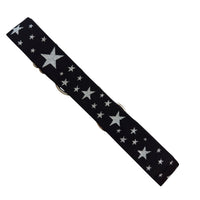 Pesazia Stretch Bit Belts - Black & Silver Stars w/ Silver Snaffle  NEW