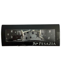 Pesazia Stretch Bit Belts - Black & Silver Stars w/ Silver Snaffle  NEW