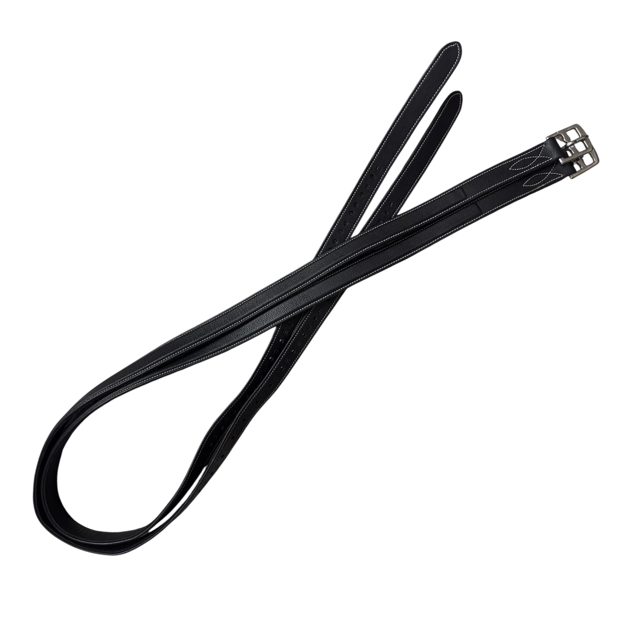Black Leather Stirrup Leathers / 56"  NEW