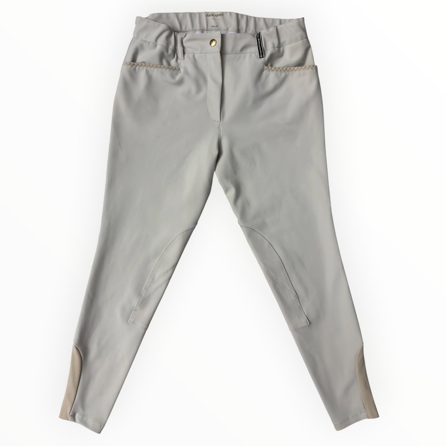 Dada Sport Giovani Knee Patch Breeches - Tan / Size EU 40 (US 30)