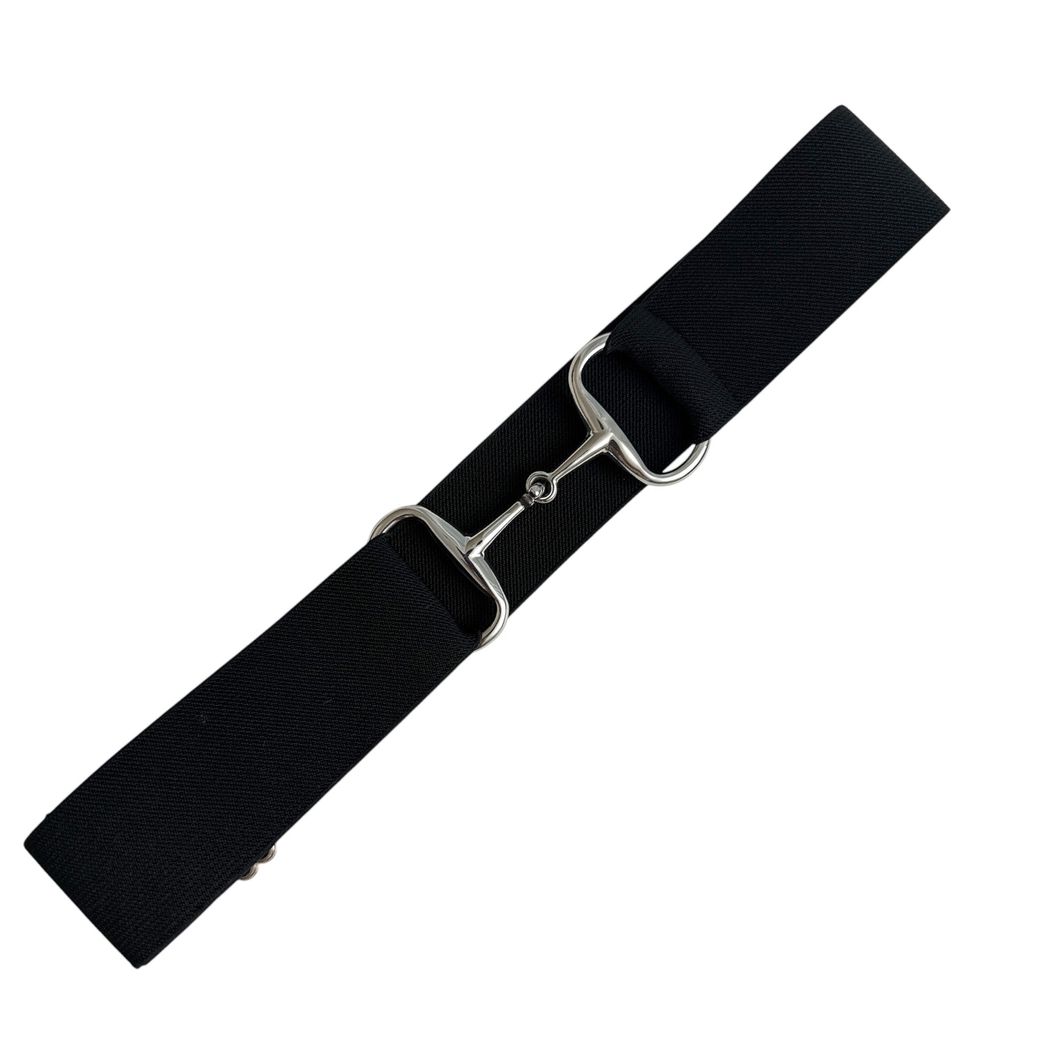 Ellany Silver Snaffle Belt 2 " -Black / One Size