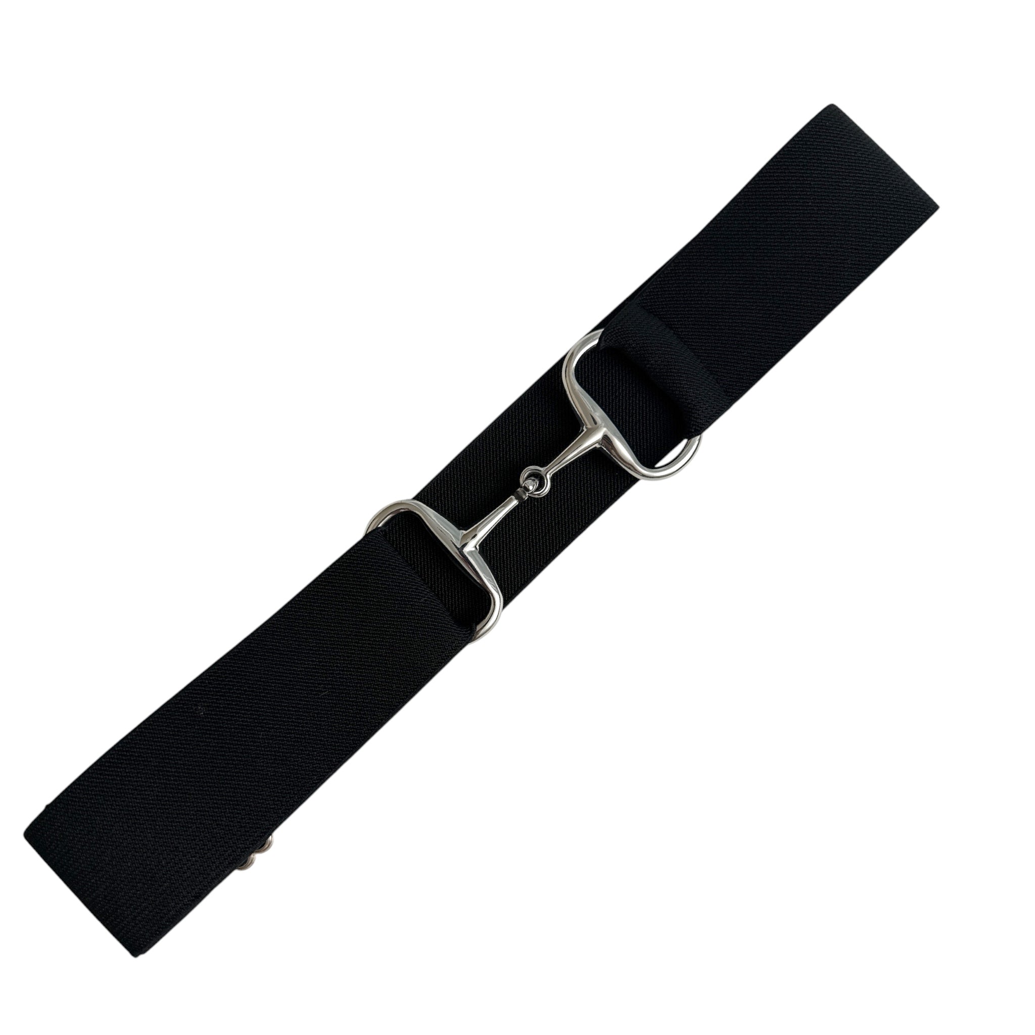 Ellany Silver Snaffle Belt 2 " -Black / One Size