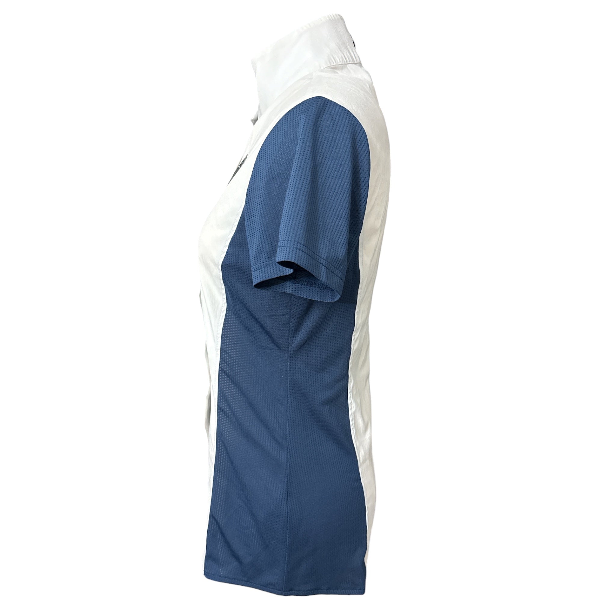 Noel Asmar Equestrian Mesh Show Shirt - White/Blue Size XS