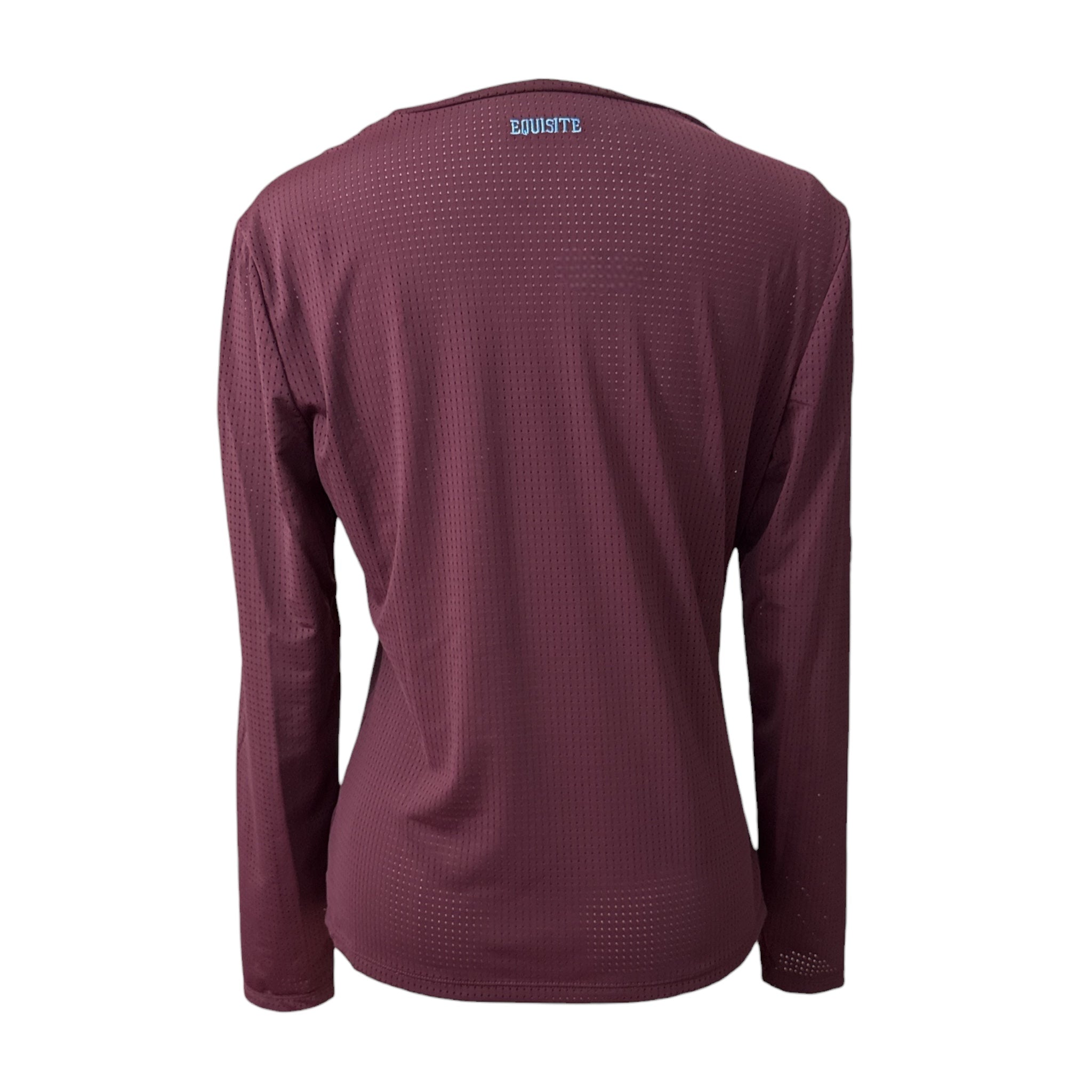 Equisite Cadence Perforated Shirt - Cabernet / Size Medium