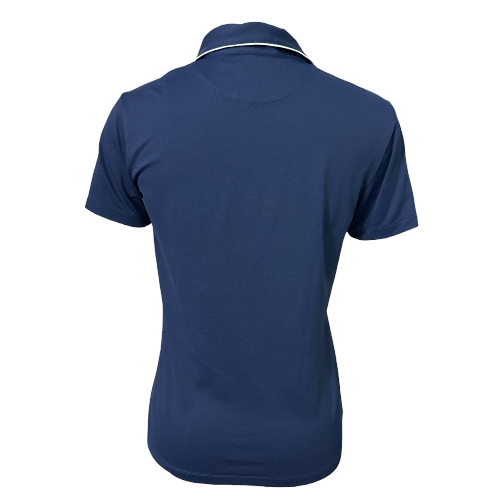 Animo Woman's Short Sleeve Polo Shirt - Navy Blue / Size IT 44 (US 10)