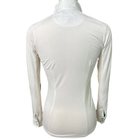 Essex Classics Talent Yarn Wrap Collar Show Shirt - White with Green Turtles / Size XS