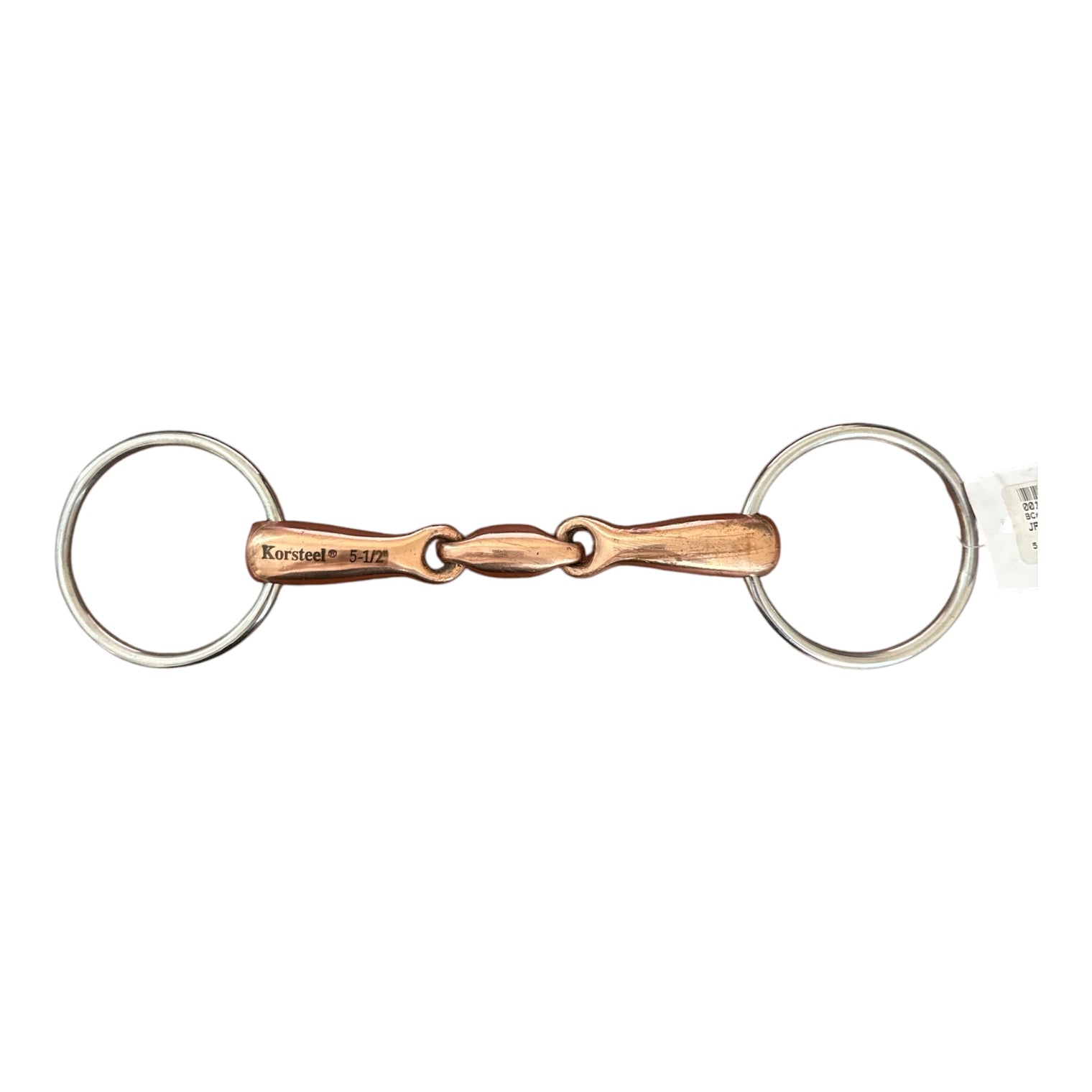 Korsteel Oval Mouth Copper Loose Ring Snaffle Bit - 5 1/2"  NEW