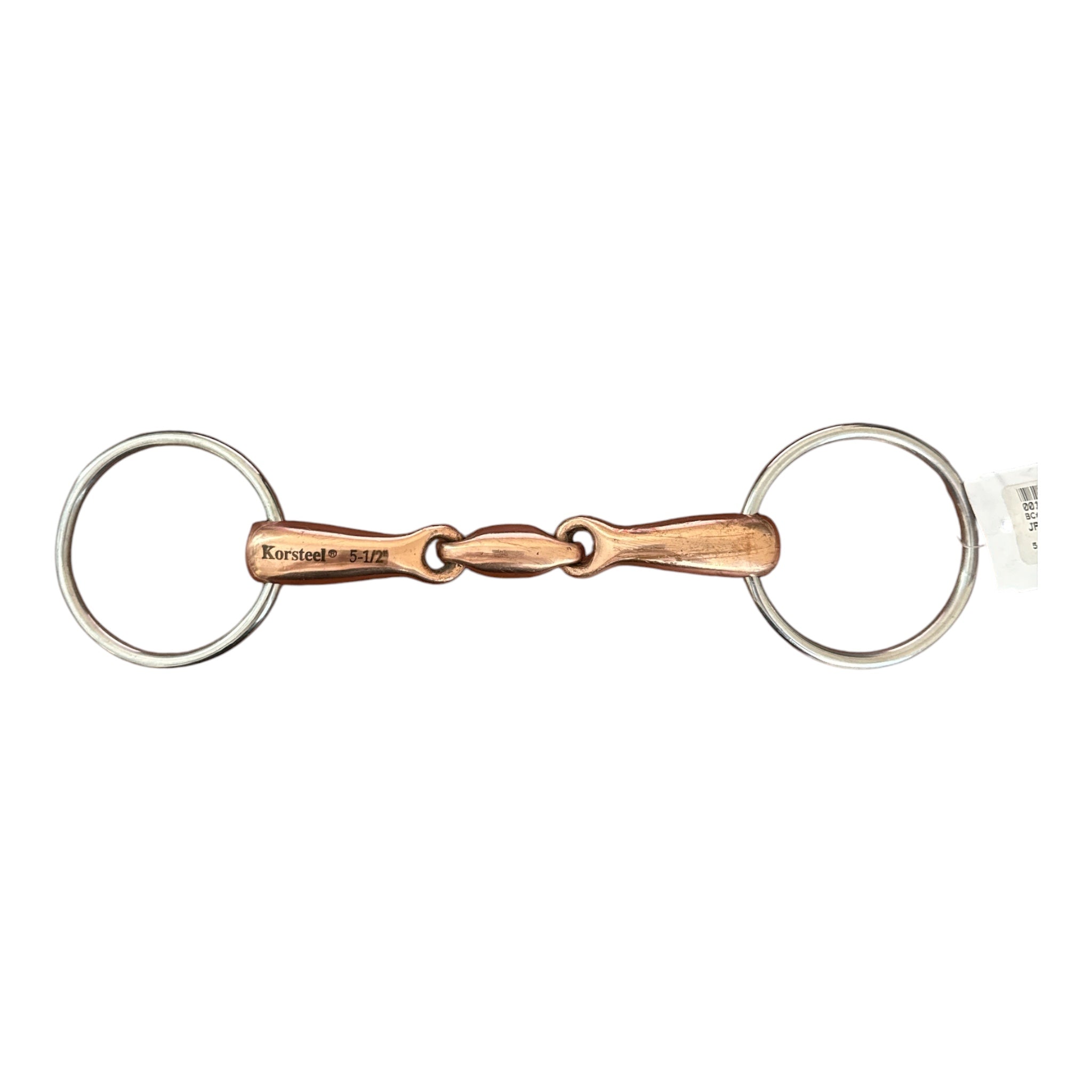Korsteel Oval Mouth Copper Loose Ring Snaffle Bit - 5 1/2"  NEW