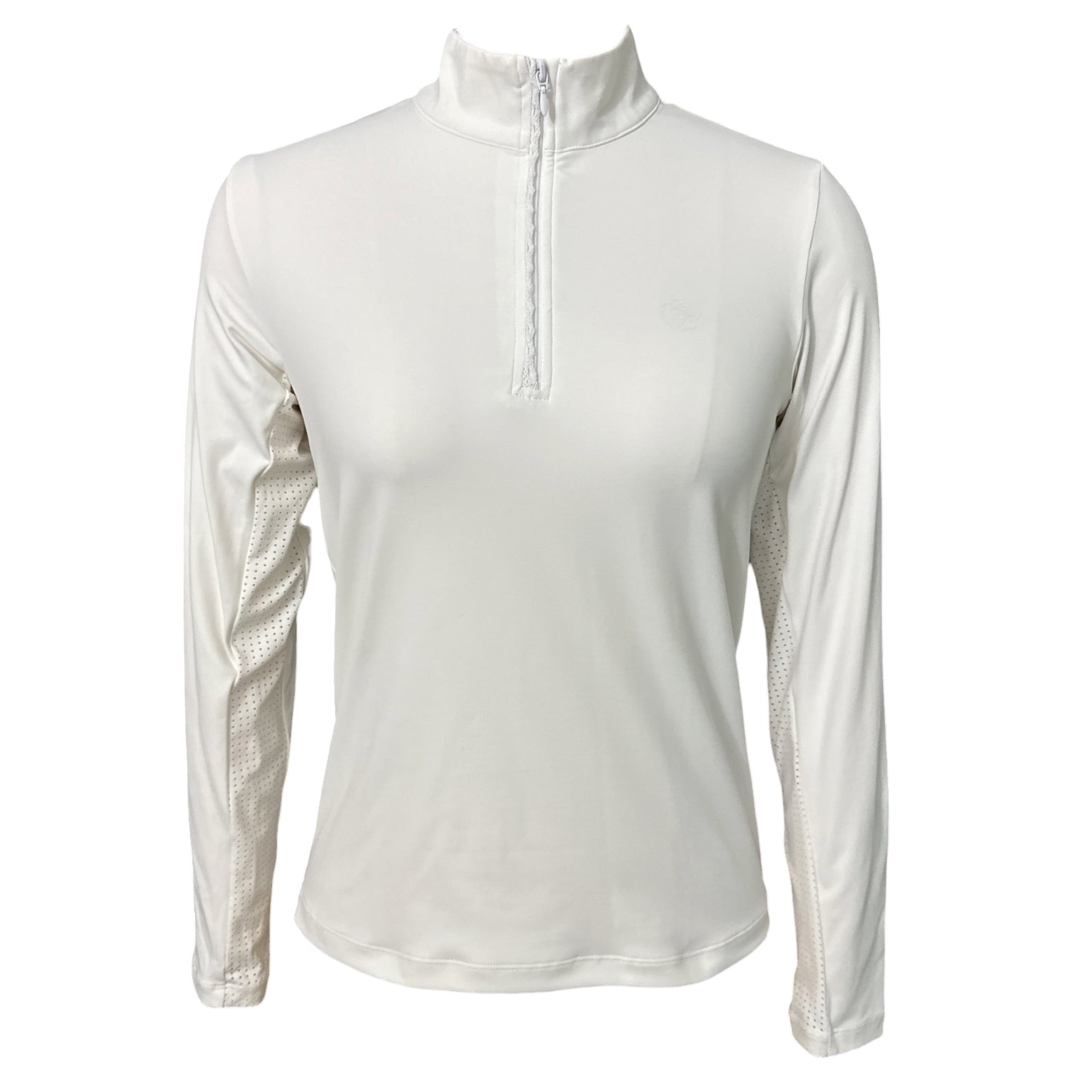 Hannah Childs Sola Perforated Show Shirt - White / Size XS
