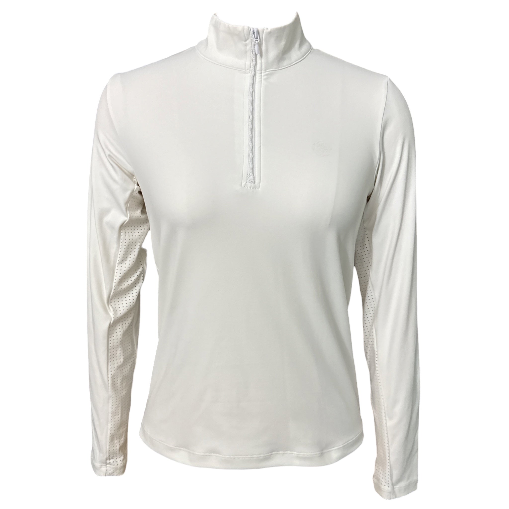 Hannah Childs Sola Perforated Show Shirt - White / Size XS