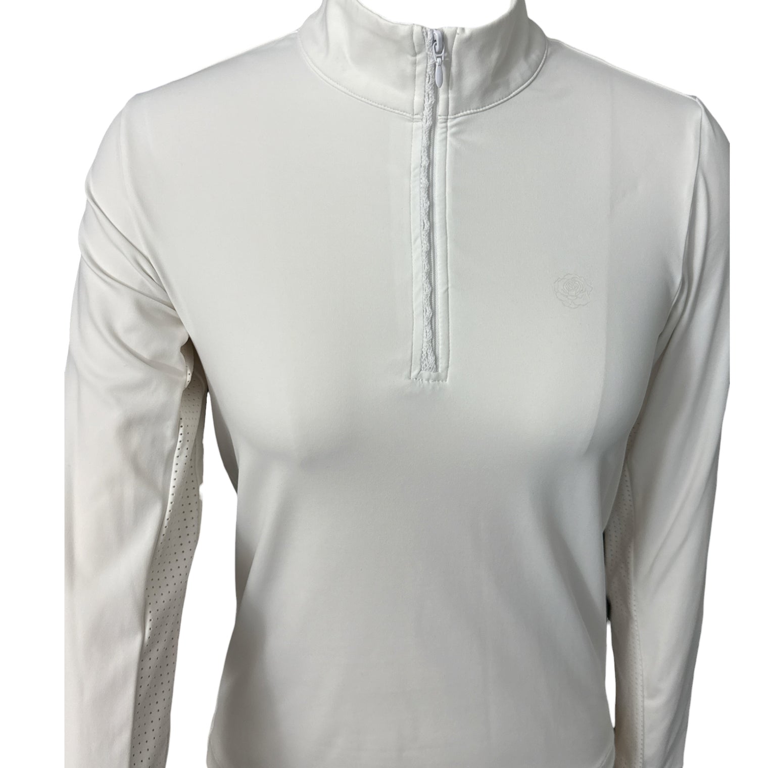 Hannah Childs Sola Perforated Show Shirt - White / Size XS