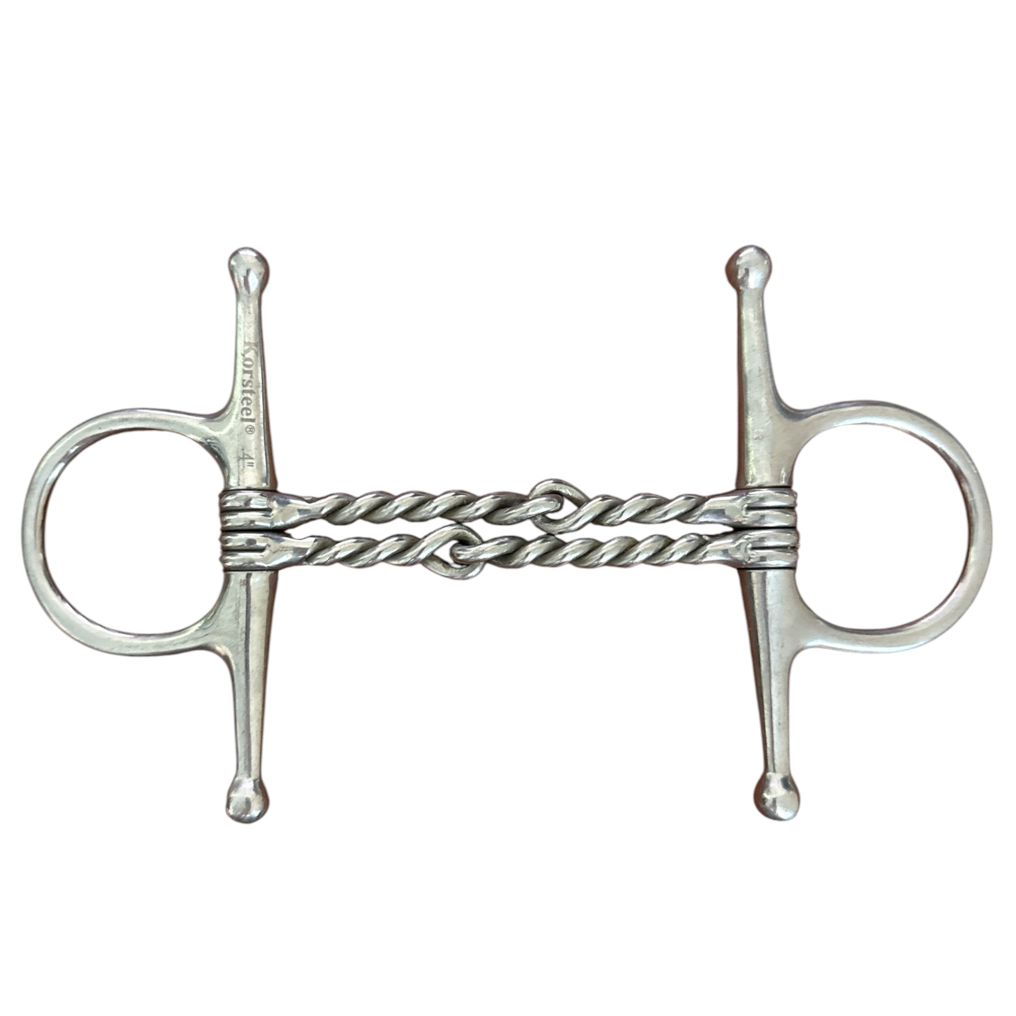 Korsteel Double Twisted Wire Full Cheek Bit - Pony / 4"