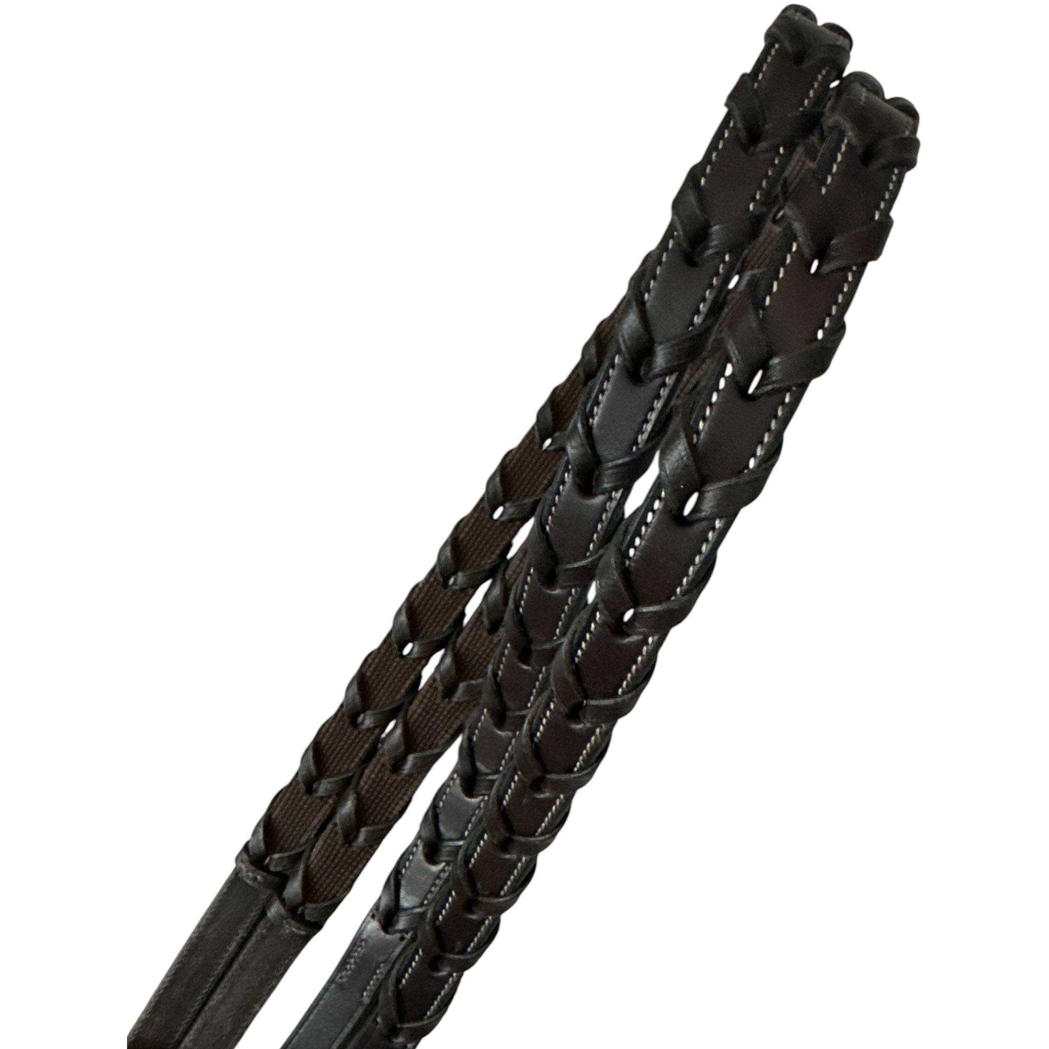 Equinavia Valkyrie Rubber Lined Laced Reins - Chocolate Brown / Full  NEW