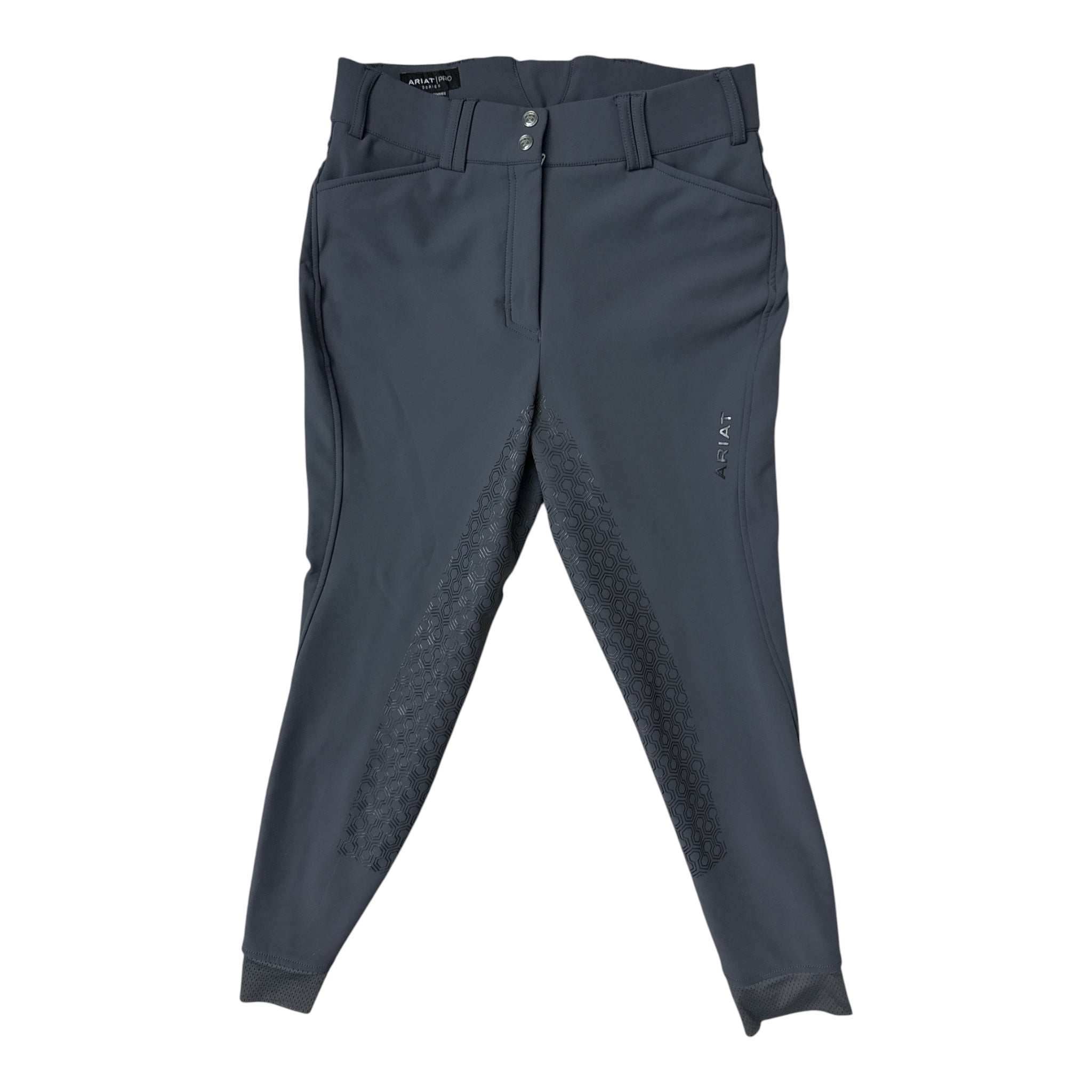 Ariat Tri Factor Winter Fleece Full Seat Breeches - Grey / Size US 30 R