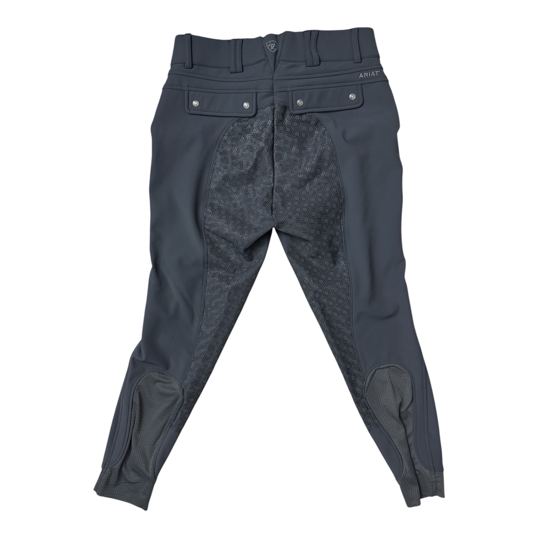 Ariat Tri Factor Winter Fleece Full Seat Breeches - Grey / Size US 30 R