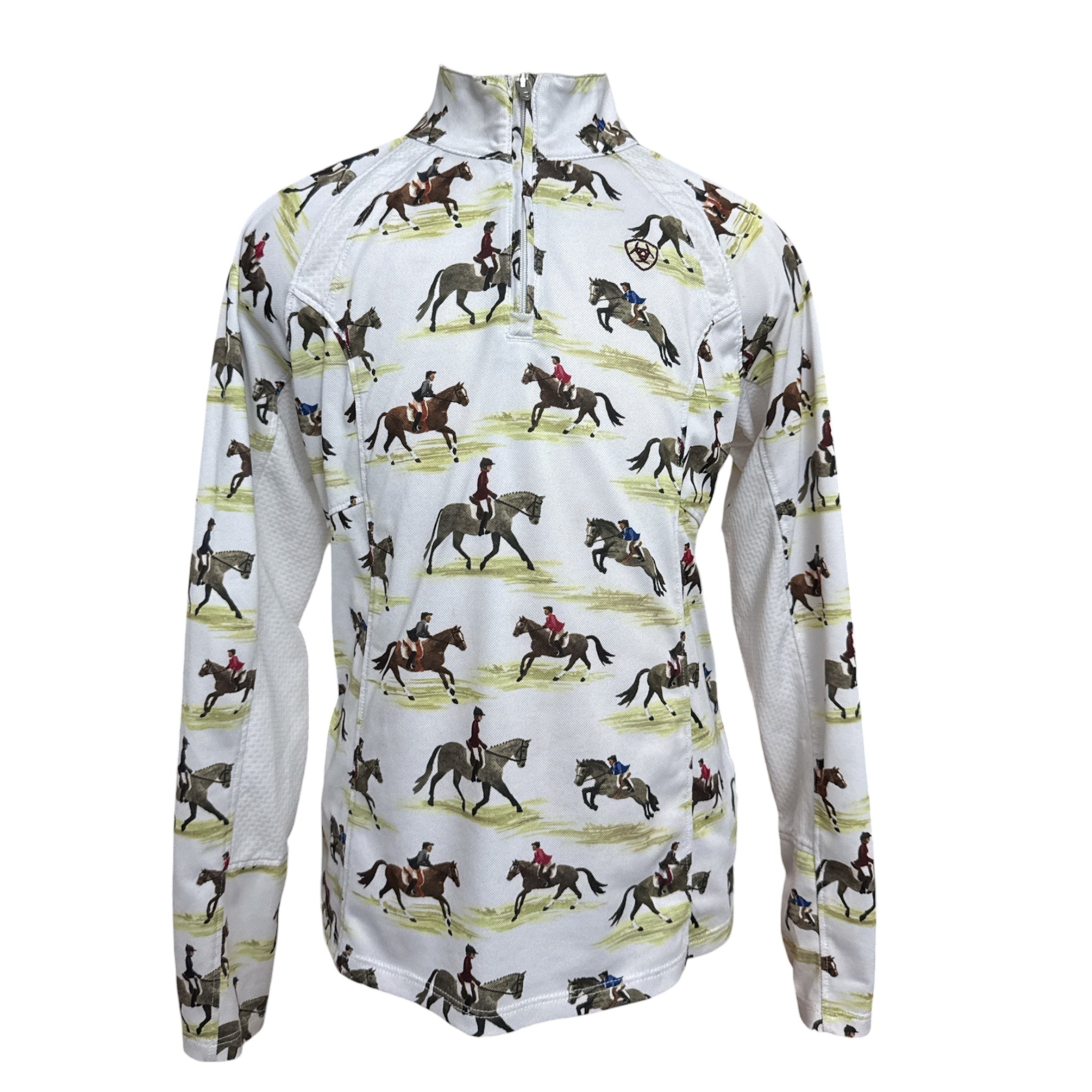 Ariat Youth Sunstopper 2.0 Shirt - Good Show Horse Print / Size Medium Youth (10)