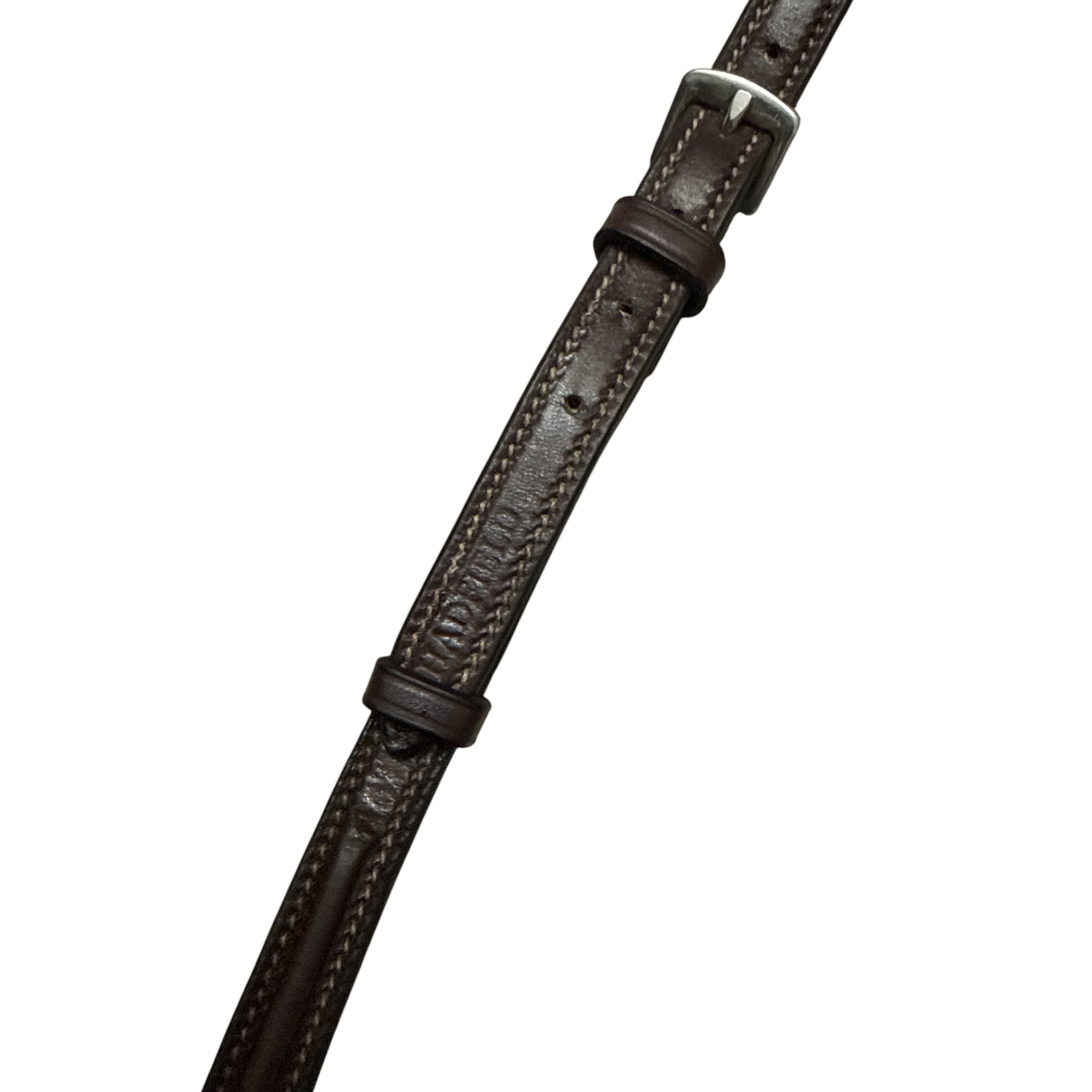 Hadfield's Saddlery Flat Raised Leather Standing Martingale - Brown / Oversize