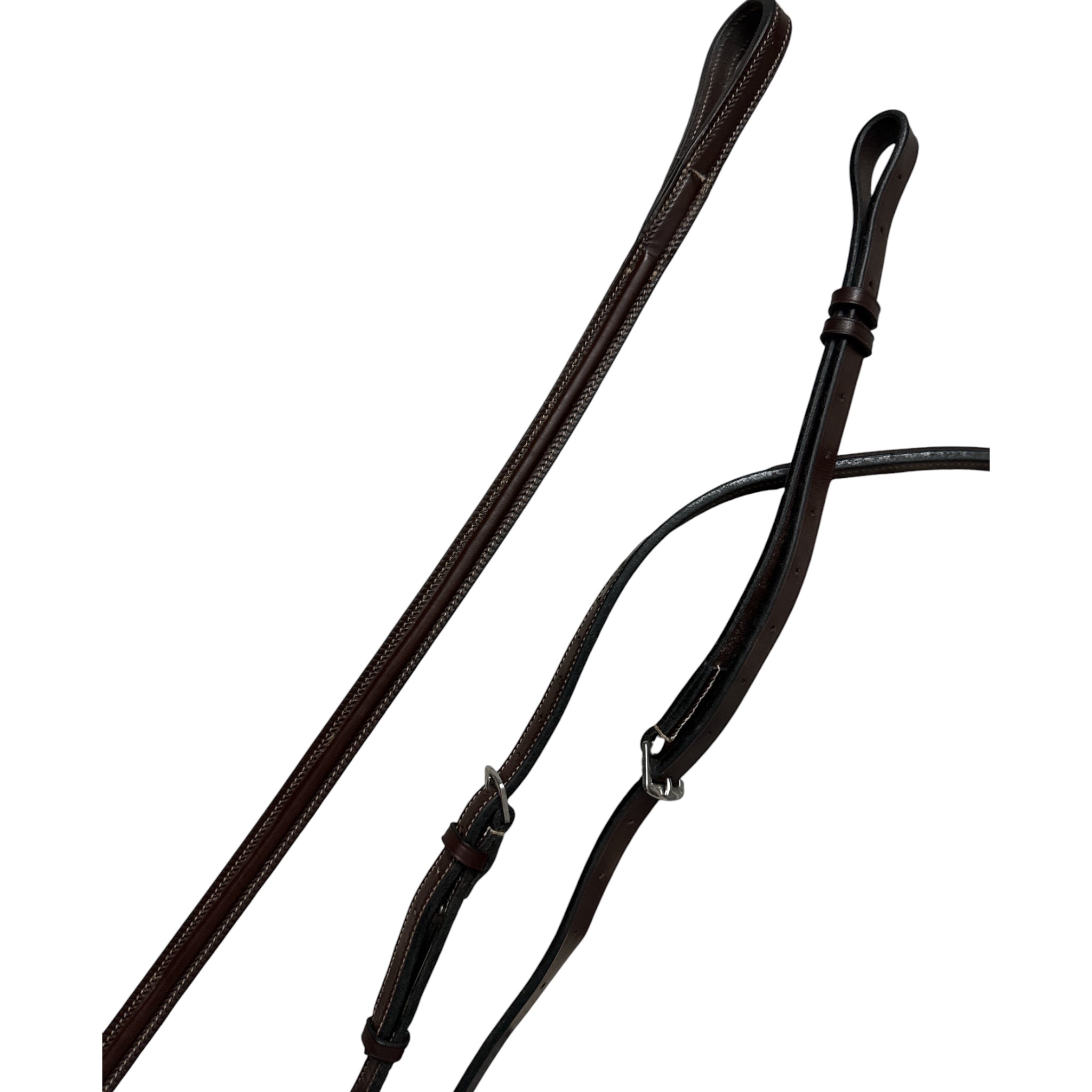 Hadfield's Saddlery Flat Raised Leather Standing Martingale - Brown / Oversize