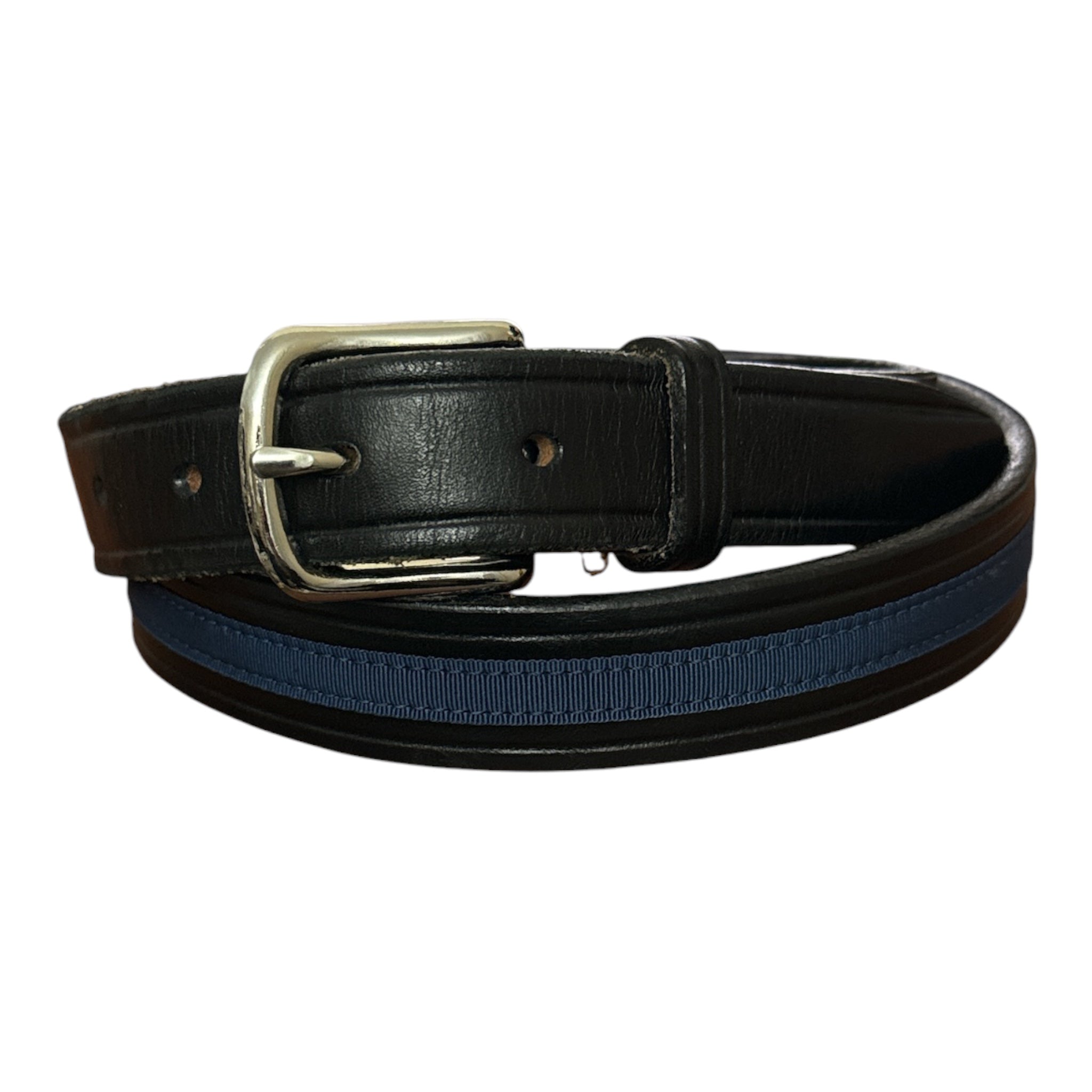 Tory Leather Ribbon & Snaffle Bits Belt - Blue / Size 34
