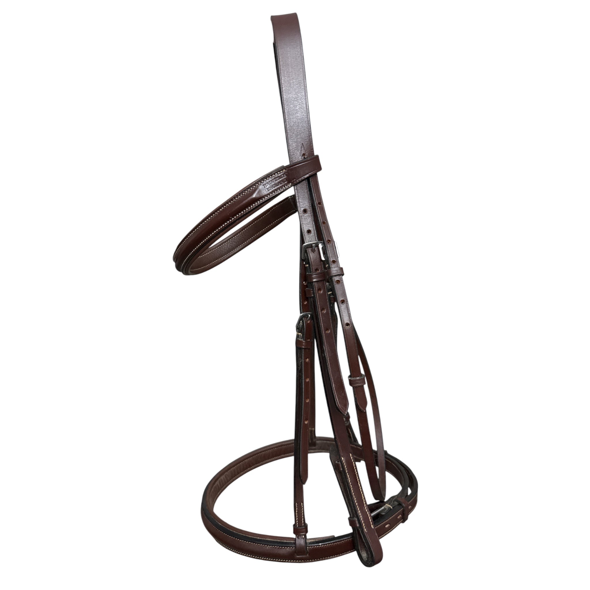 Hadfield's Saddlery Raised Padded Plain Hunter Bridle - Over Size