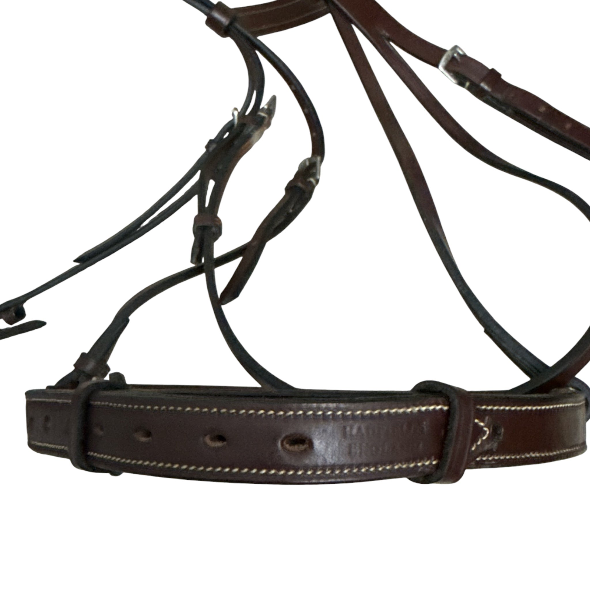 Hadfield's Saddlery Raised Padded Plain Hunter Bridle - Over Size