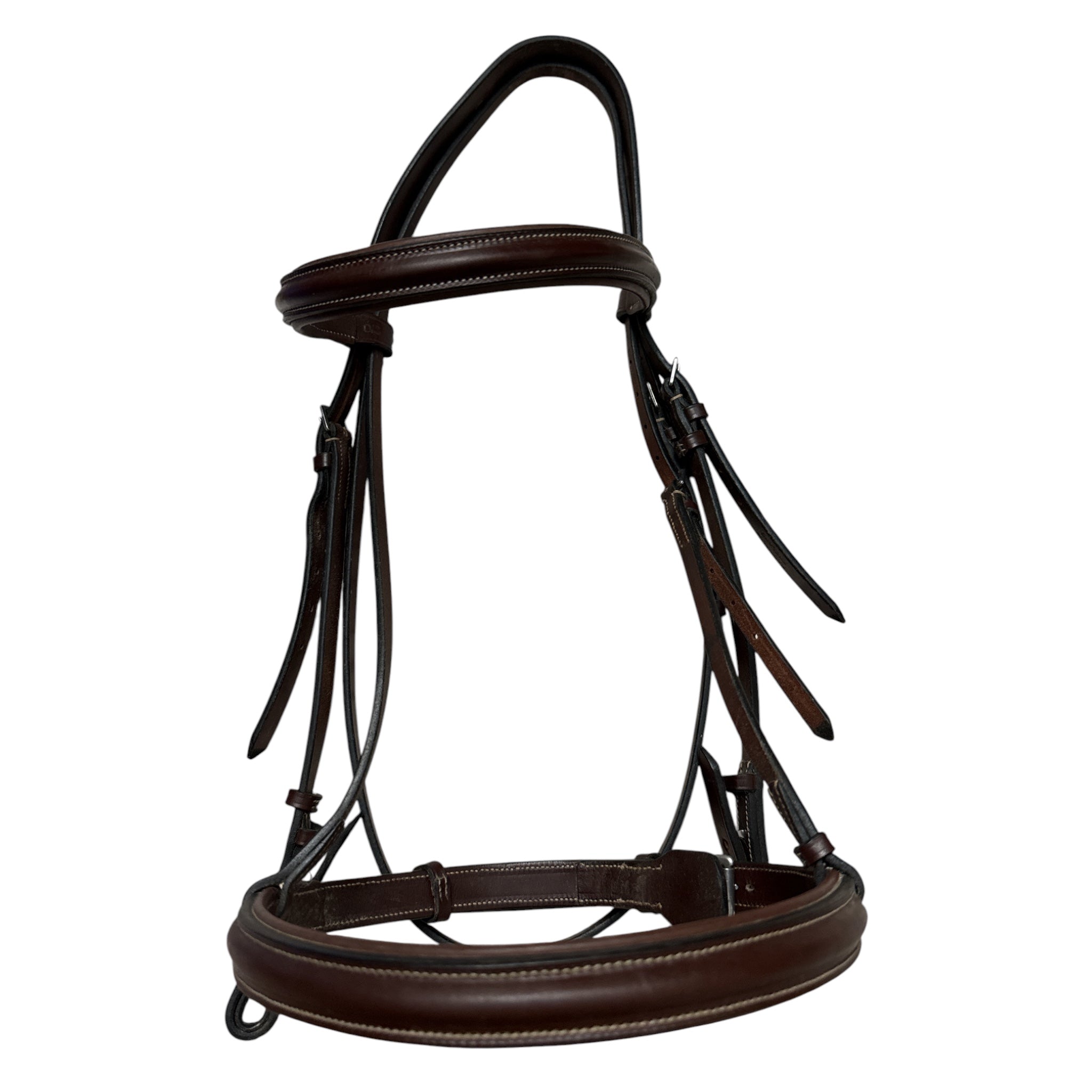 Hadfield's Saddlery Raised Padded Plain Hunter Bridle - Over Size