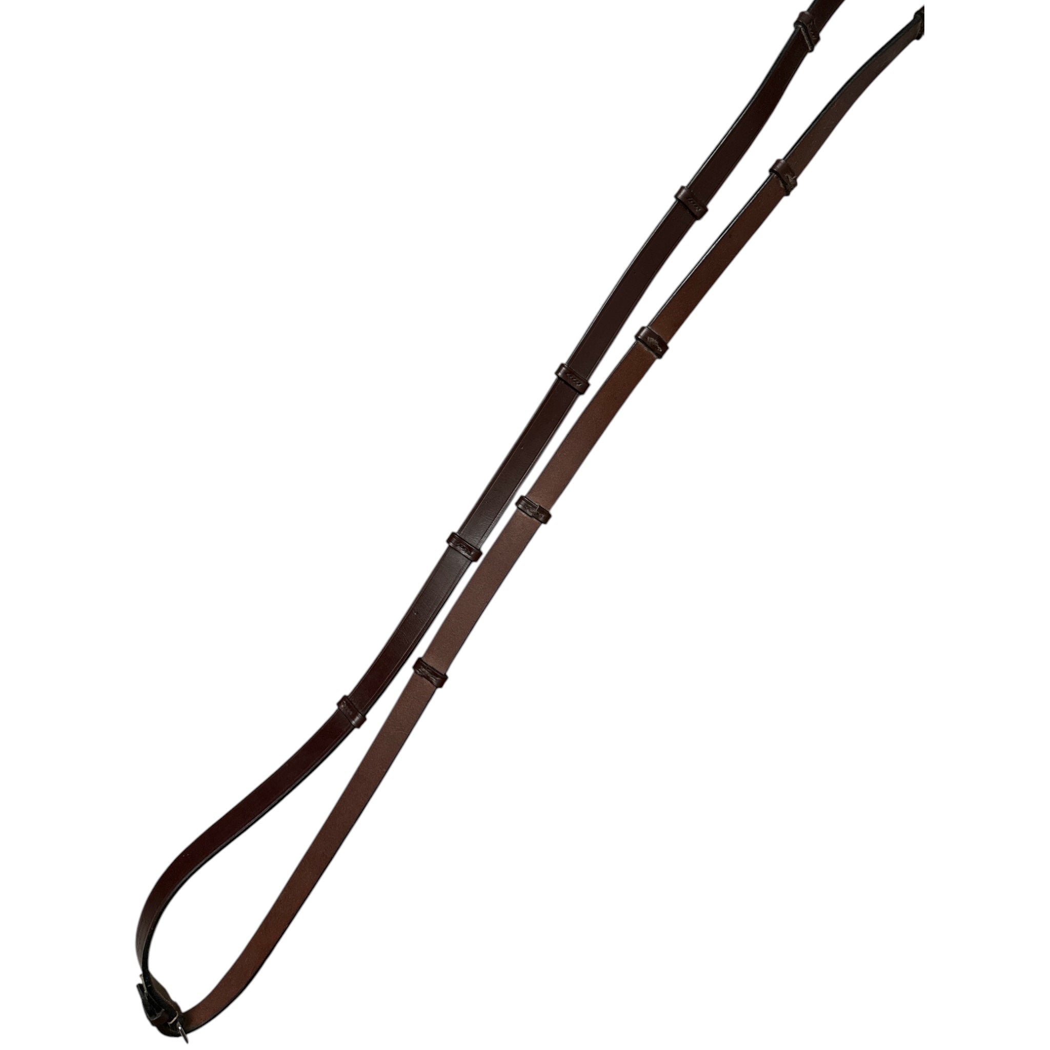 Hadfield's Saddlery Flat Leather Reins with Stops - 3/4 "