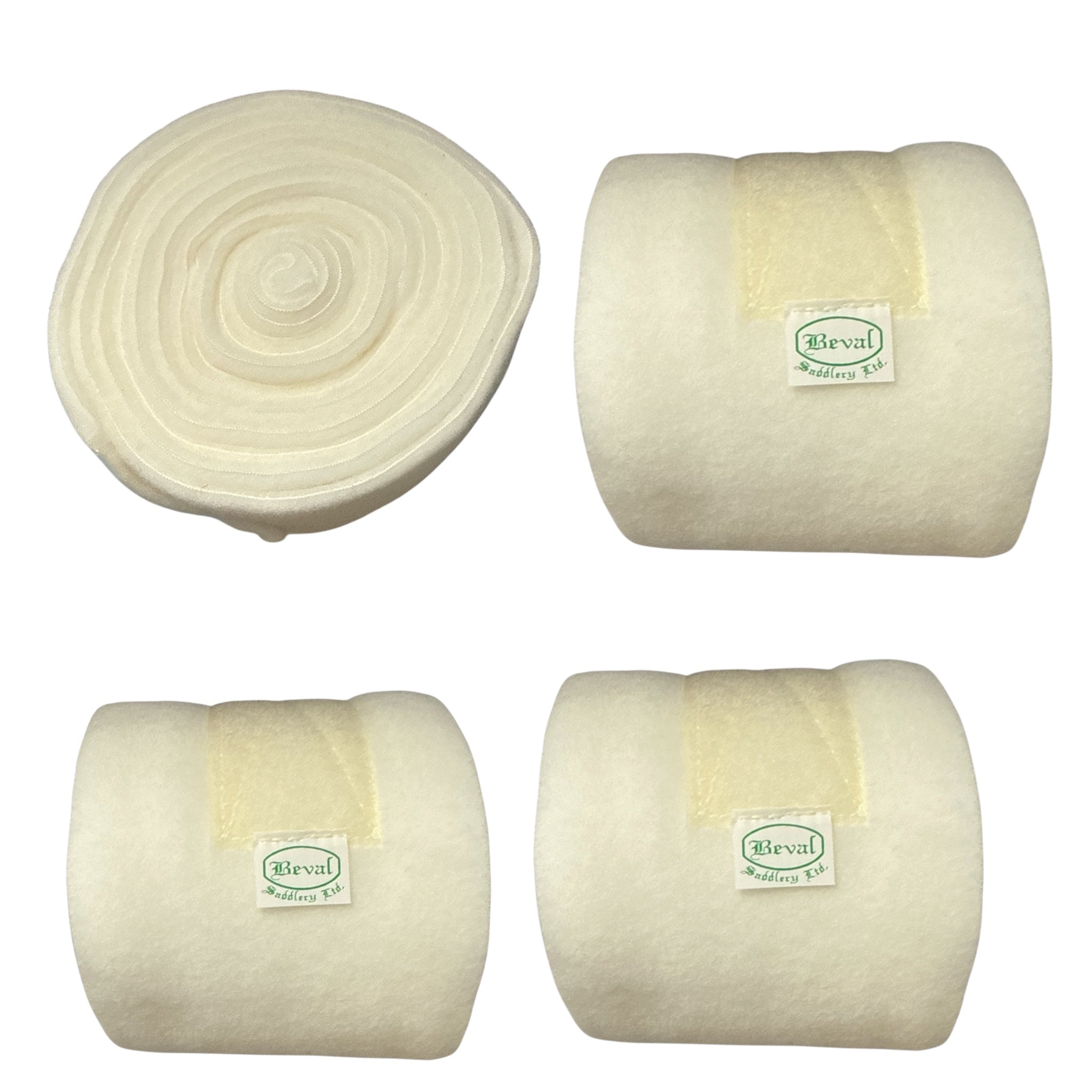 Beval Plush Fleece Polo Wraps (4) - White   NEW