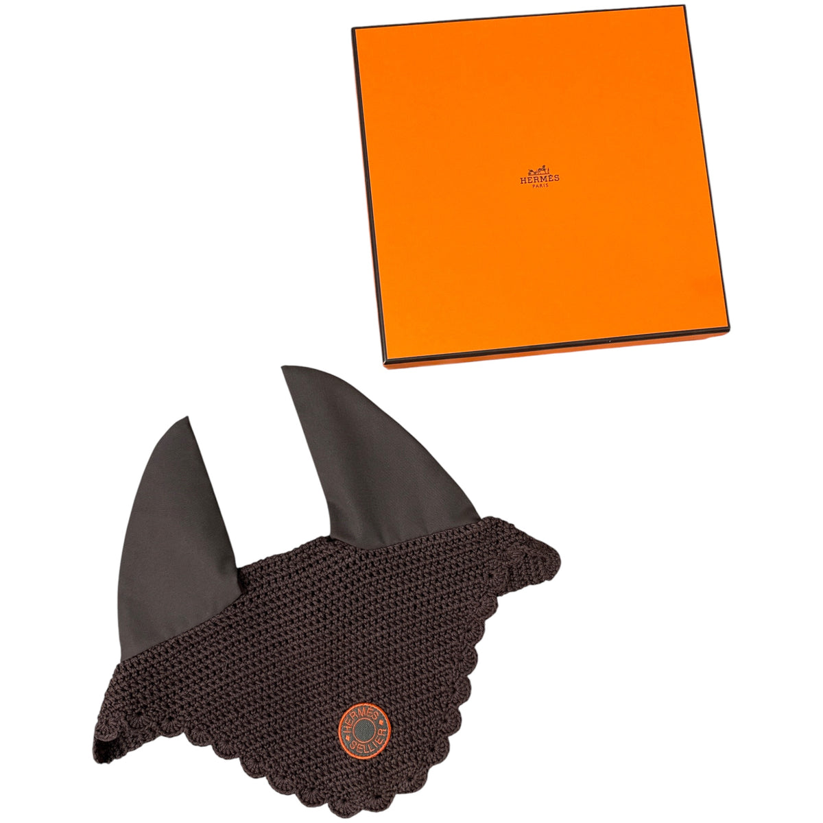 Hermes Fly Bonnet - Chocolat / Horse Size  NEW
