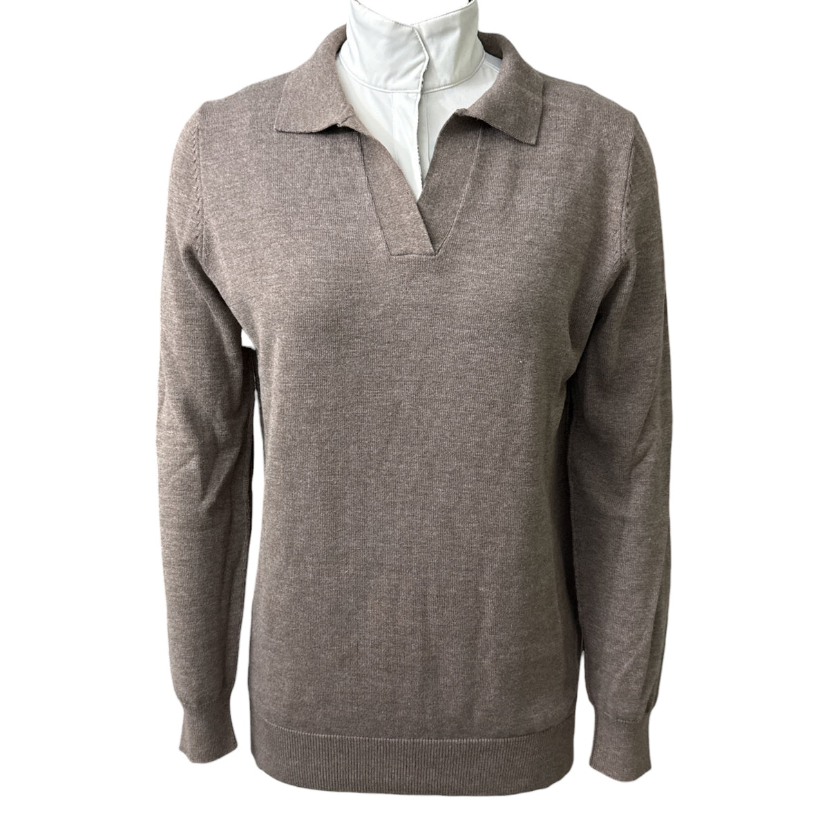 TKEQ Polo Sweater - Brown / Size Medium