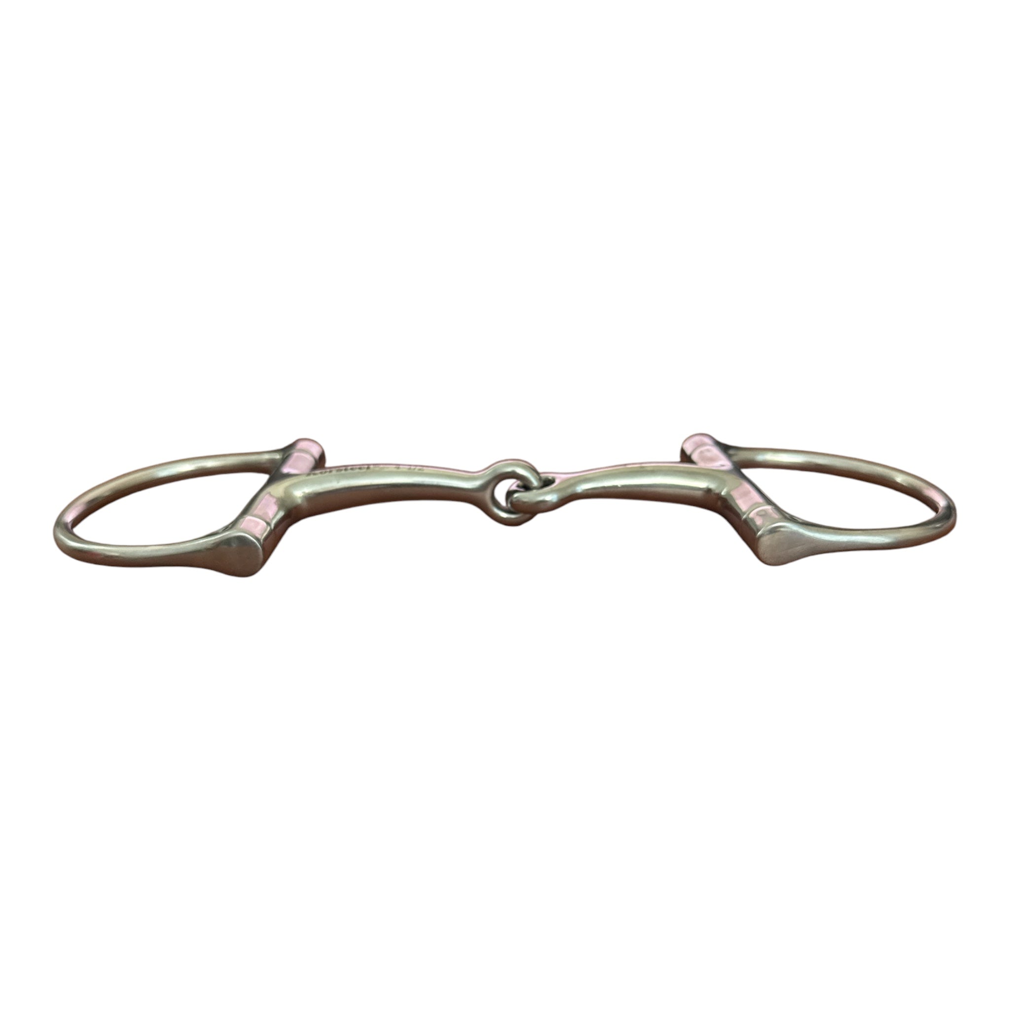 Korsteel Jointed Racing D Ring Snaffle Bit  - 4 1/2 "