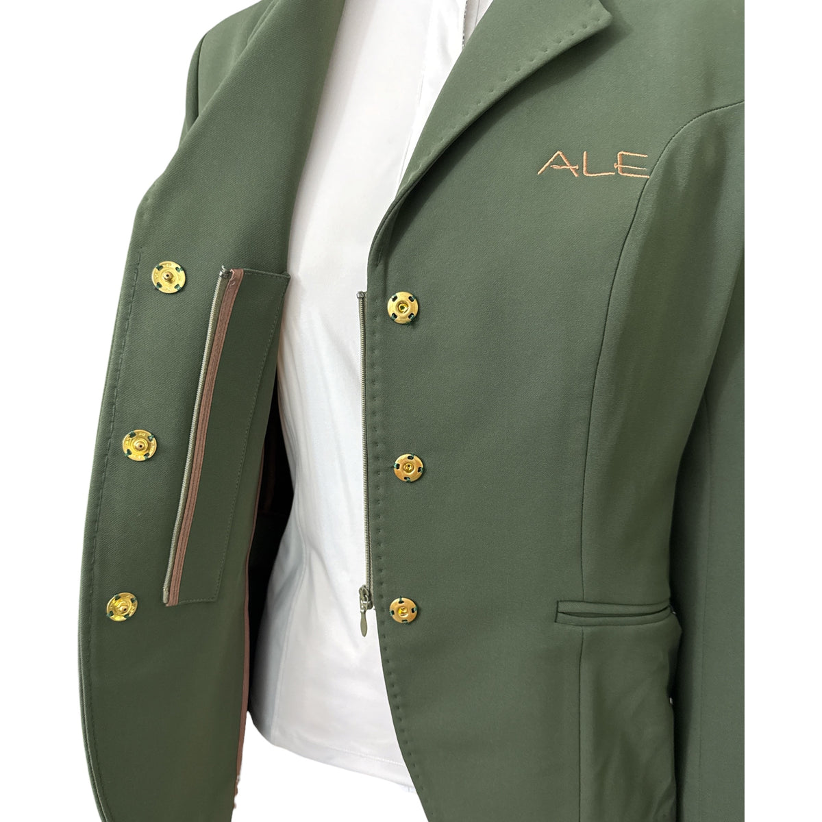 ALE Tailor Made Custom Show Coat "The Nude" Sample - IT 44 / Green