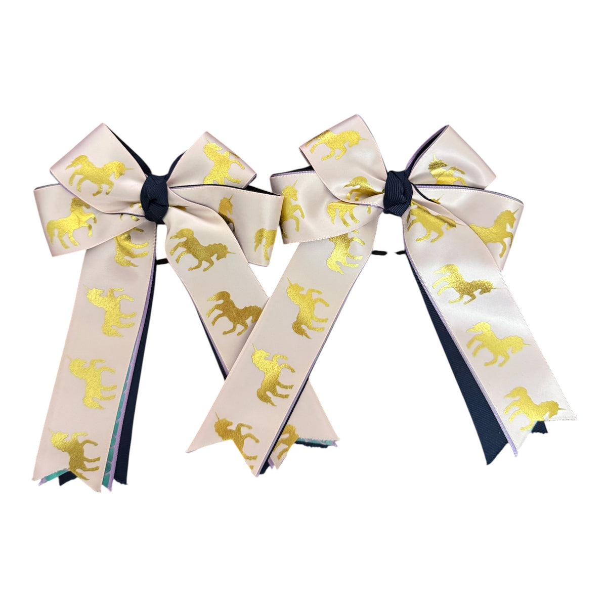 Bows To The Shows - Pink and Gold Unicorn Bows