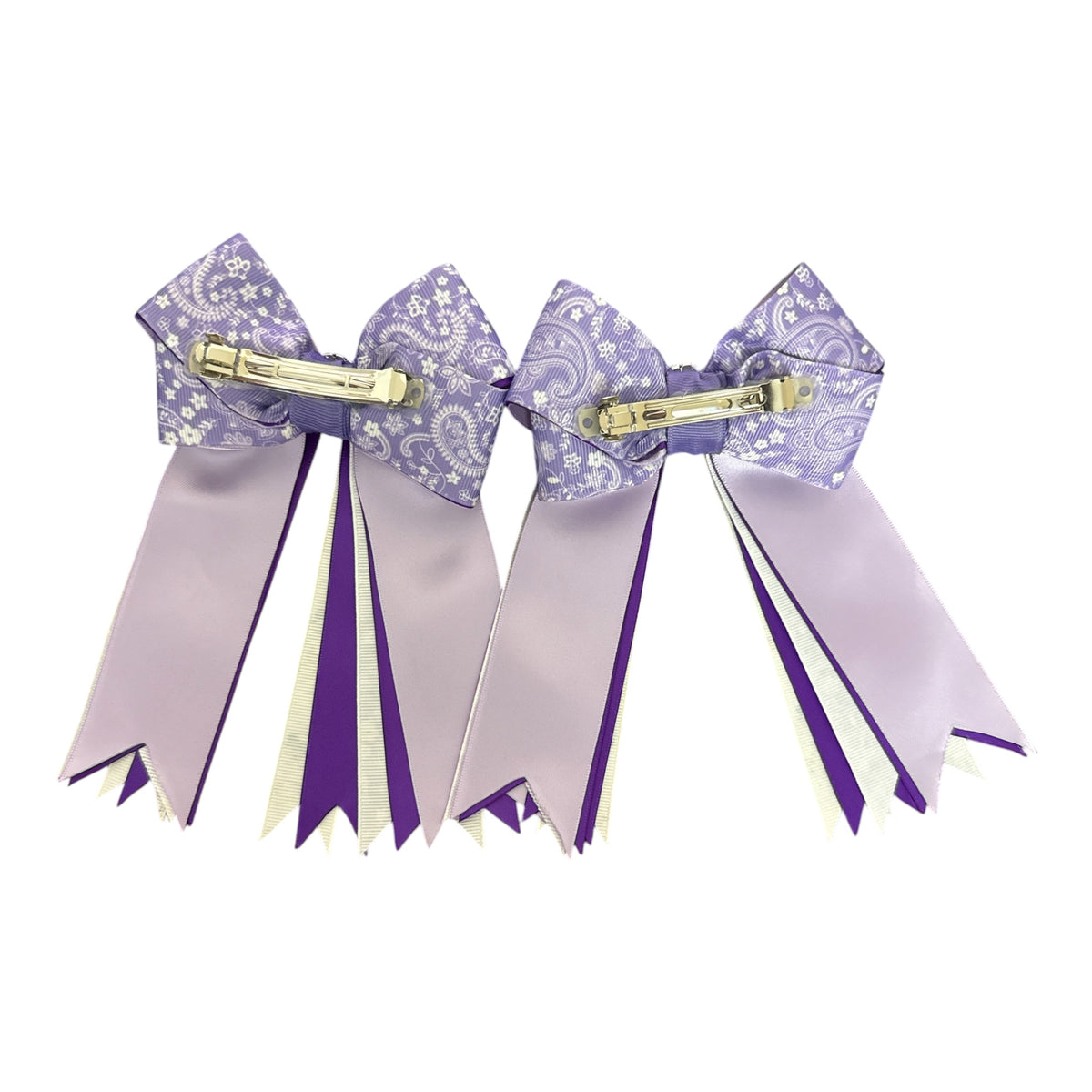 Purple Pony Show Bows with Clips