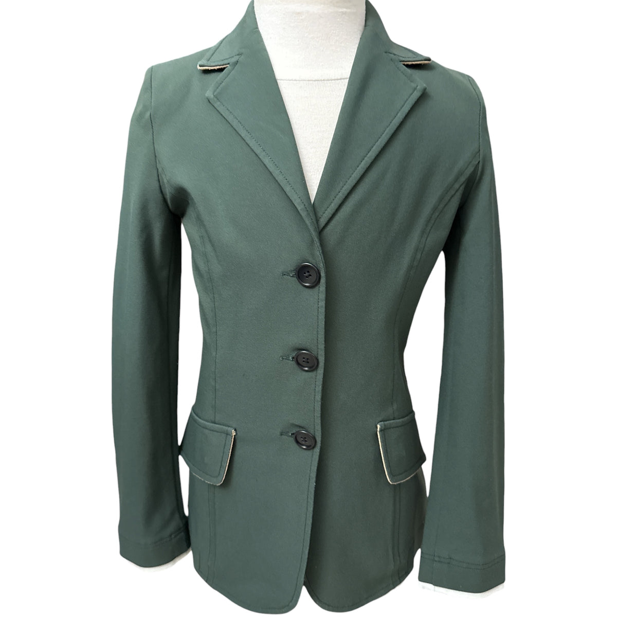 Charles Ancona Girls Classic Show Coat  - Green / Size 10 Youth