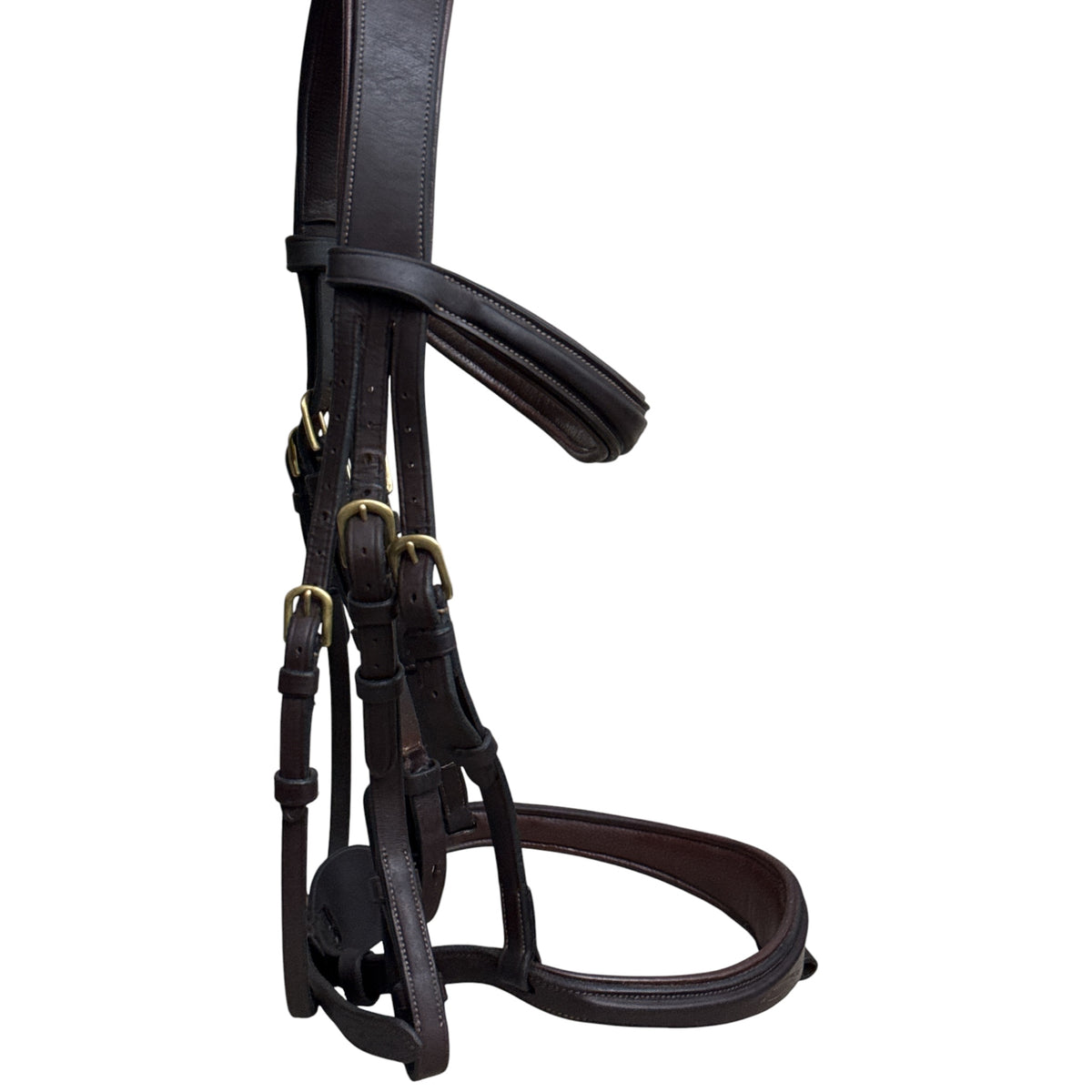 Dy'on Flash Bridle - Brown with Brass Buckles / Cob Size