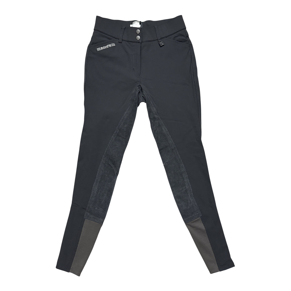 ROMFH Sarafina Euro Full Seat Breech - Charcoal Grey / Size US 26 R