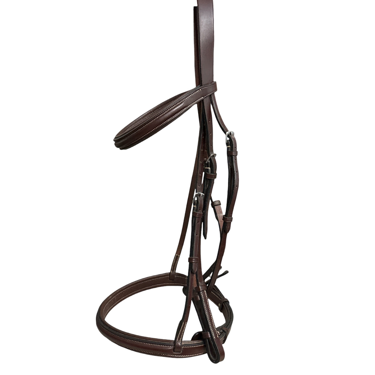 Hadfield's Saddlery Raised Padded Plain Hunter Bridle - Over Size