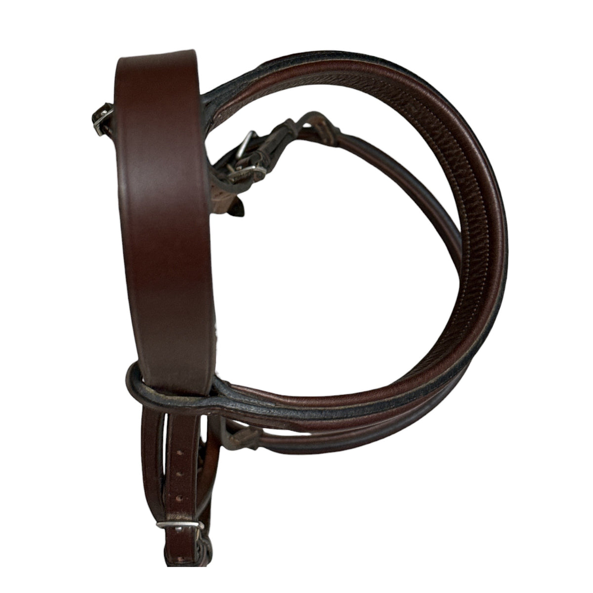 Hadfield's Saddlery Raised Padded Plain Hunter Bridle - Over Size