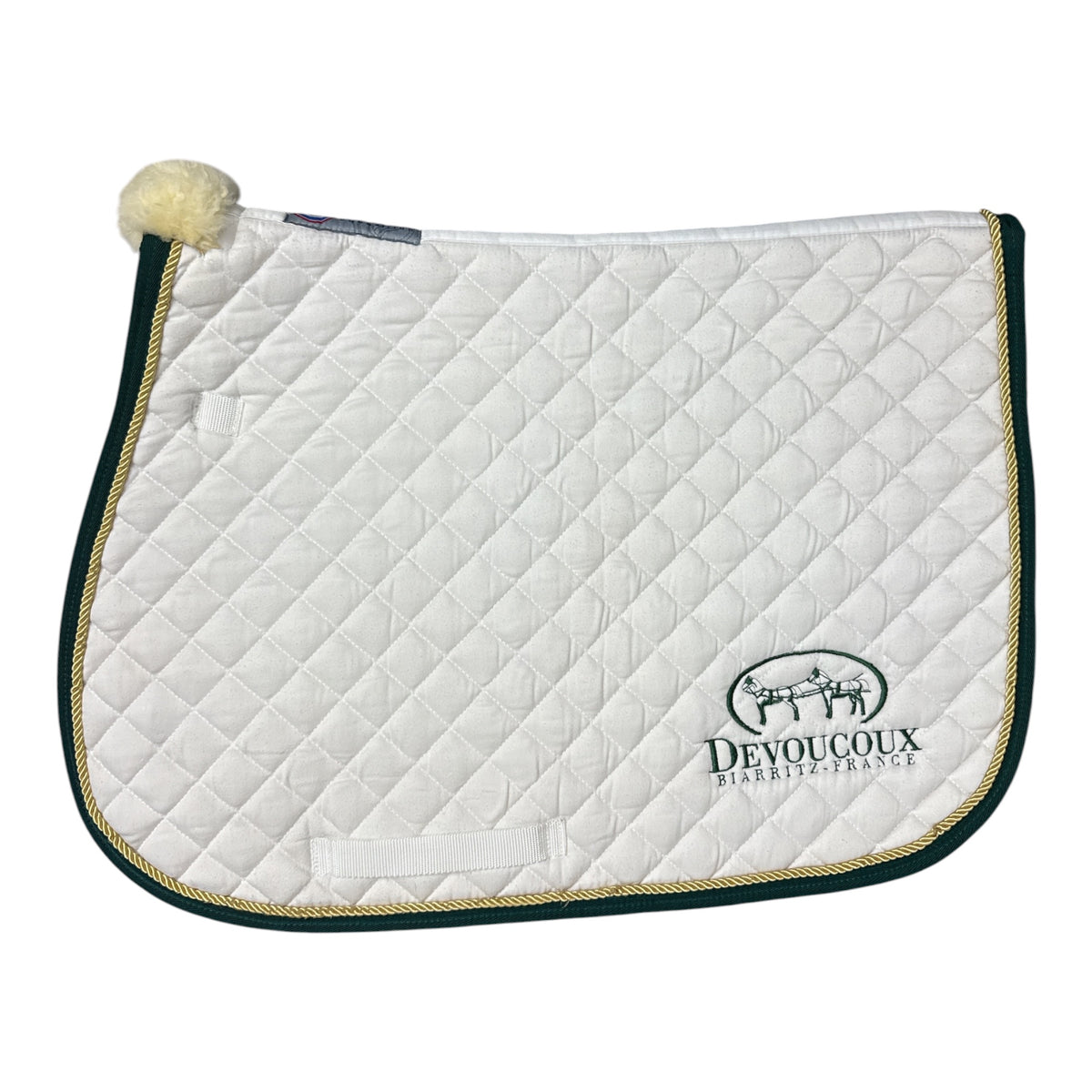 Devoucoux Biarritz Saddle Pad with Sheepskin Wither - Full / Horse Size