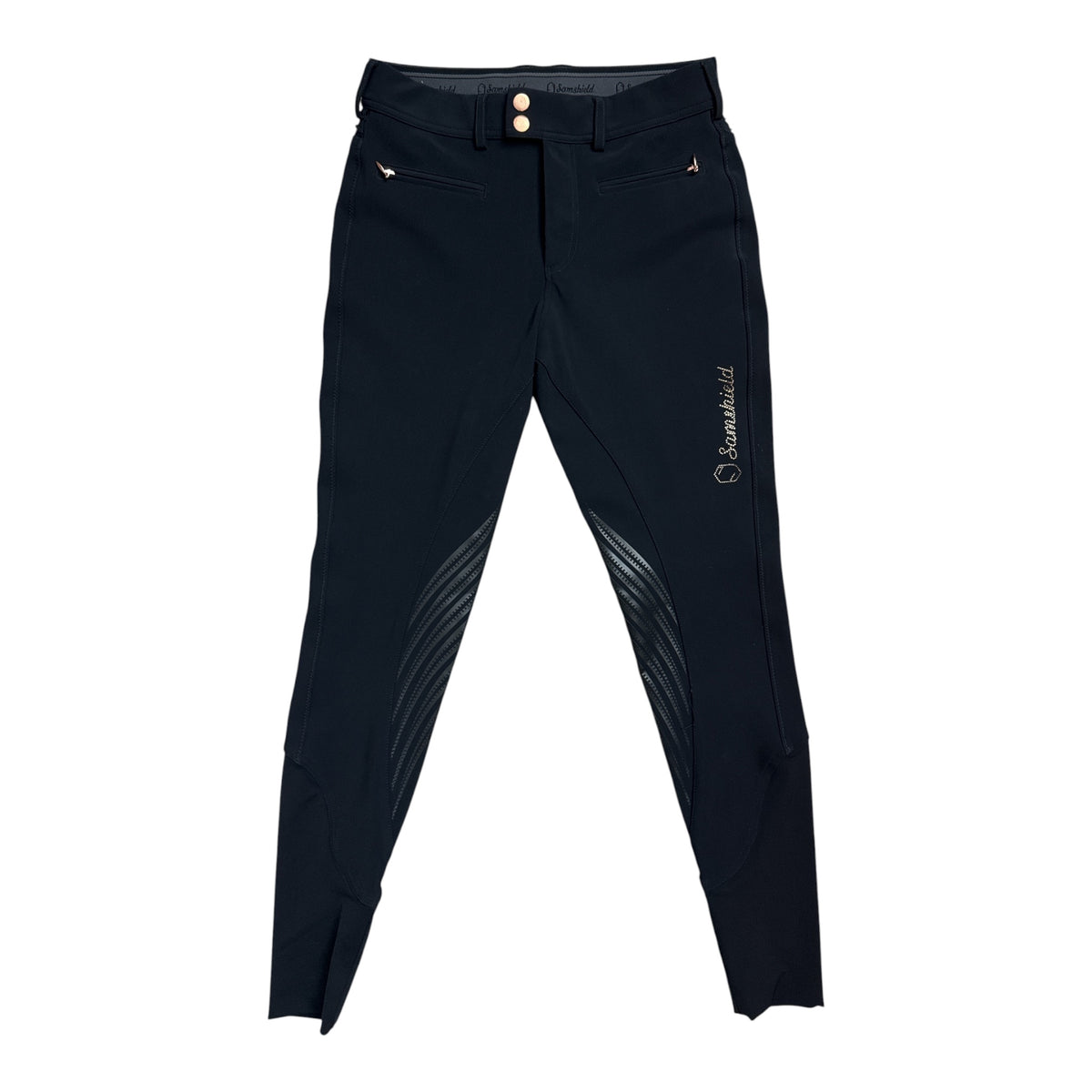 Samshield Adele Knee Grip Breeches / Navy with Rose Gold / Size FR 34 (US 24)