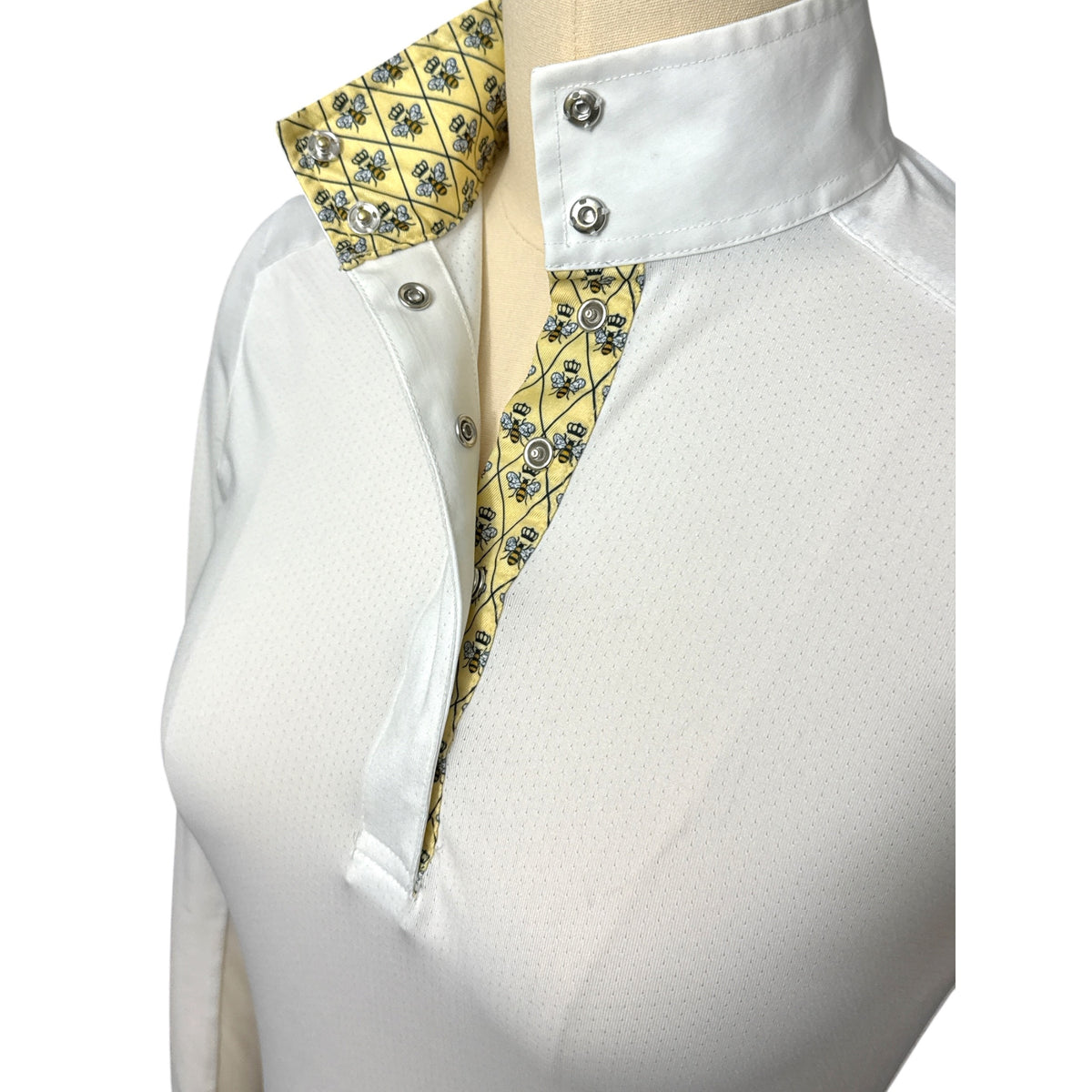 Essex Classic Long Sleeve Shirt  - White Queen Bee /Size XS