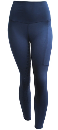 Barn and Beyond Equestrian Finn Full Seat Riding Tights - Size XL / Navy Blue  NEW