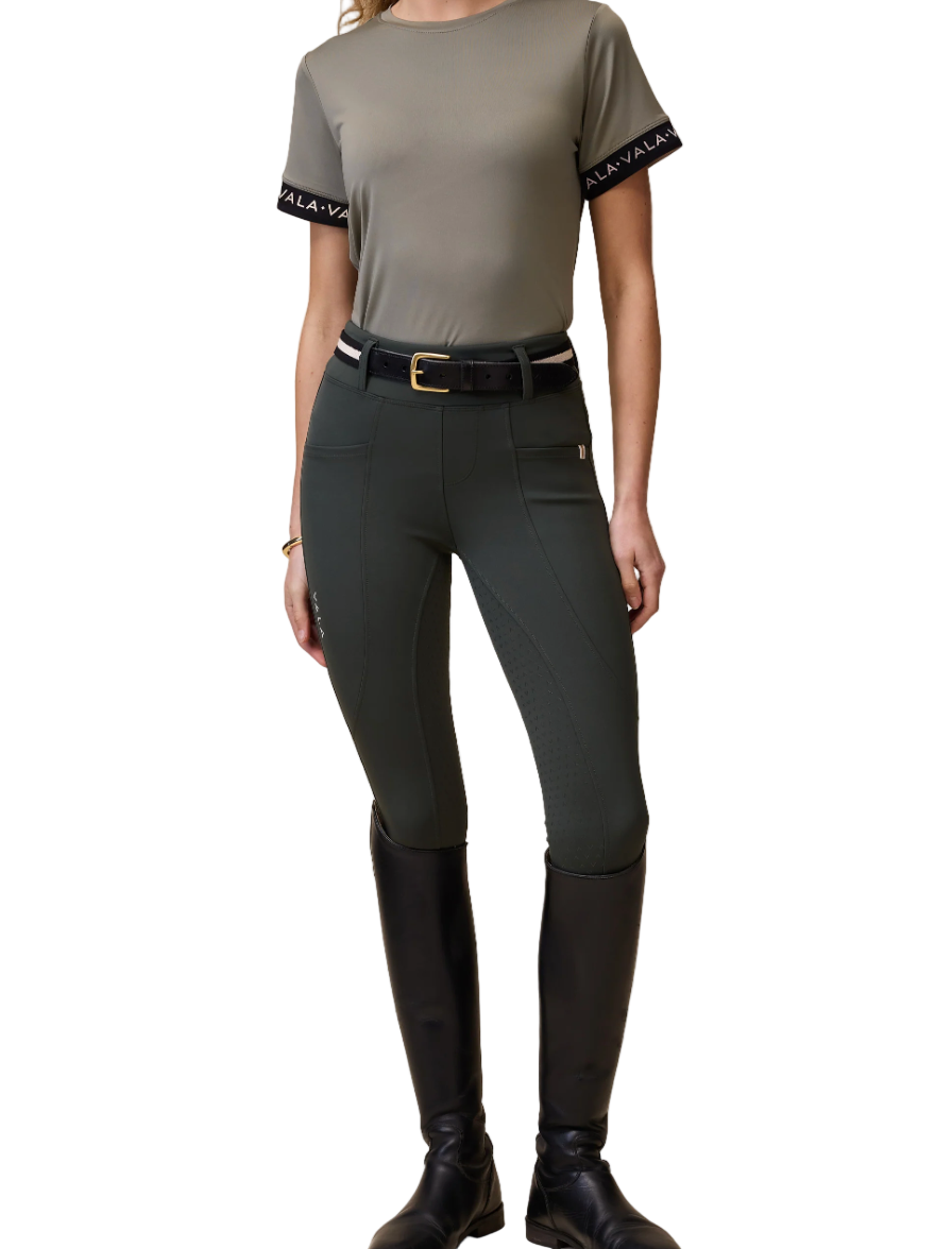 Vala Equestrian Sculpt And Smooth Breeches - Olive / Size Medium  NEW